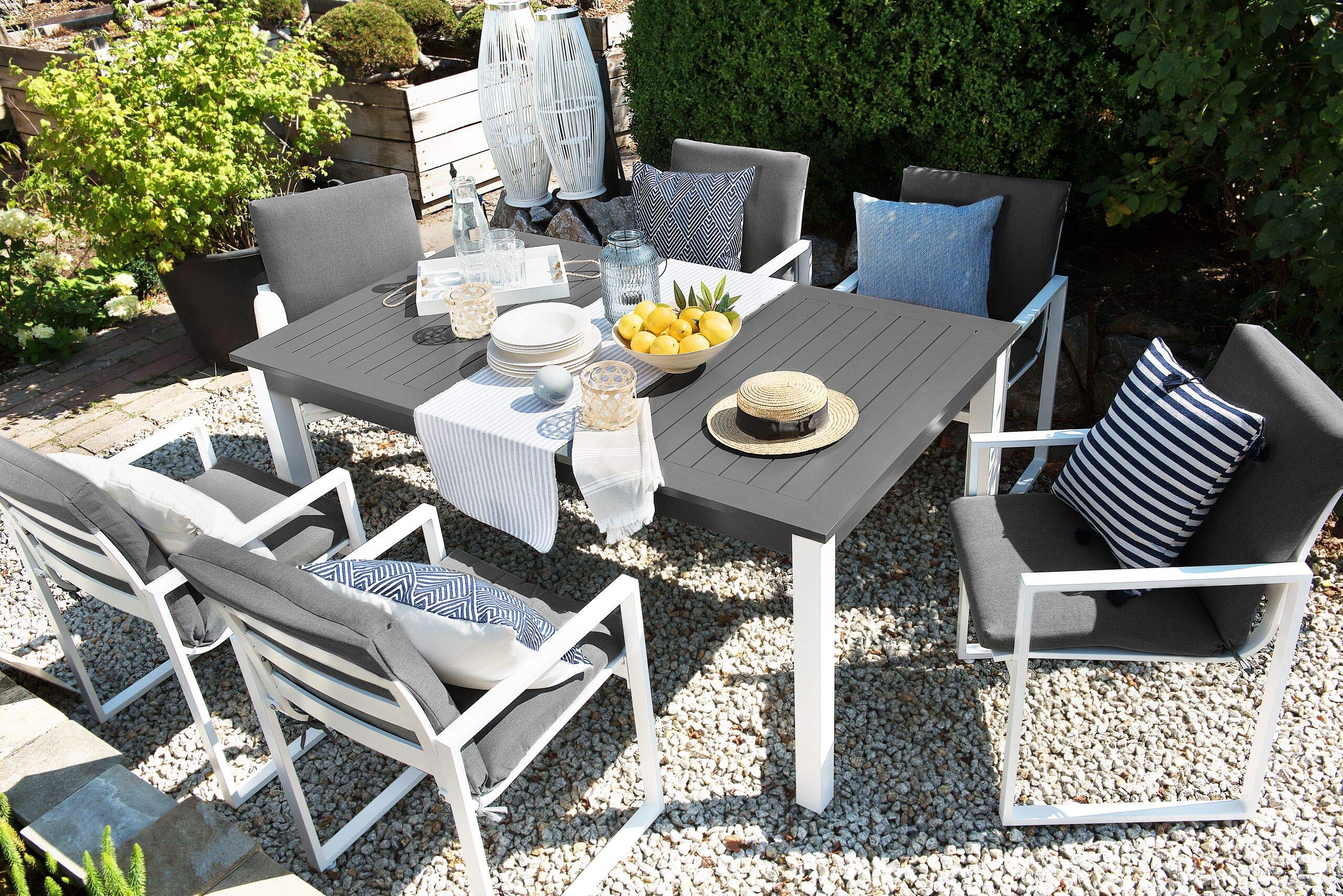 beliani-pancole-gartentisch-set-aluminium-6-st-hle-grau-wei-ausziehbar image 2