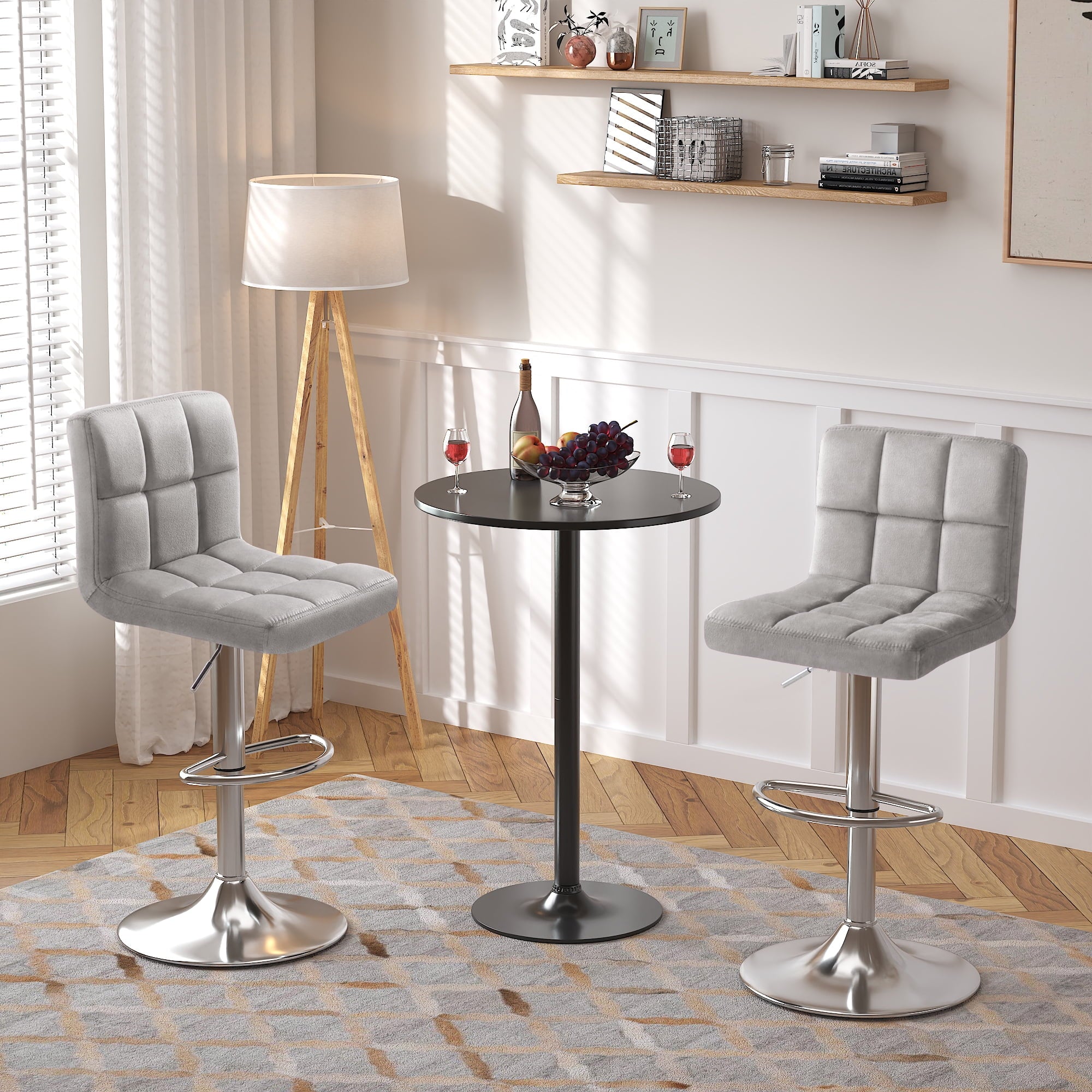 homall-bar-stool-barhocker-2er-set-samt-grau-h-henverstellbar image 2