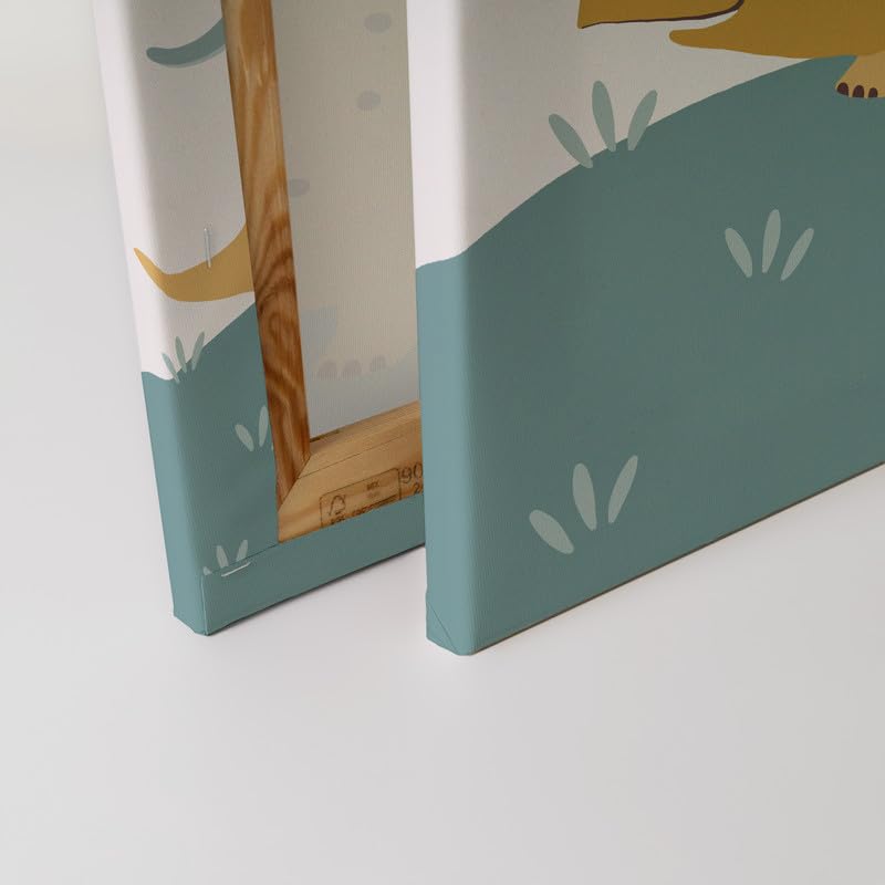 a-s-cr-ation-leinwandbild-dinosaurier-beige-blau-30x40-cm-dd129448 image 3