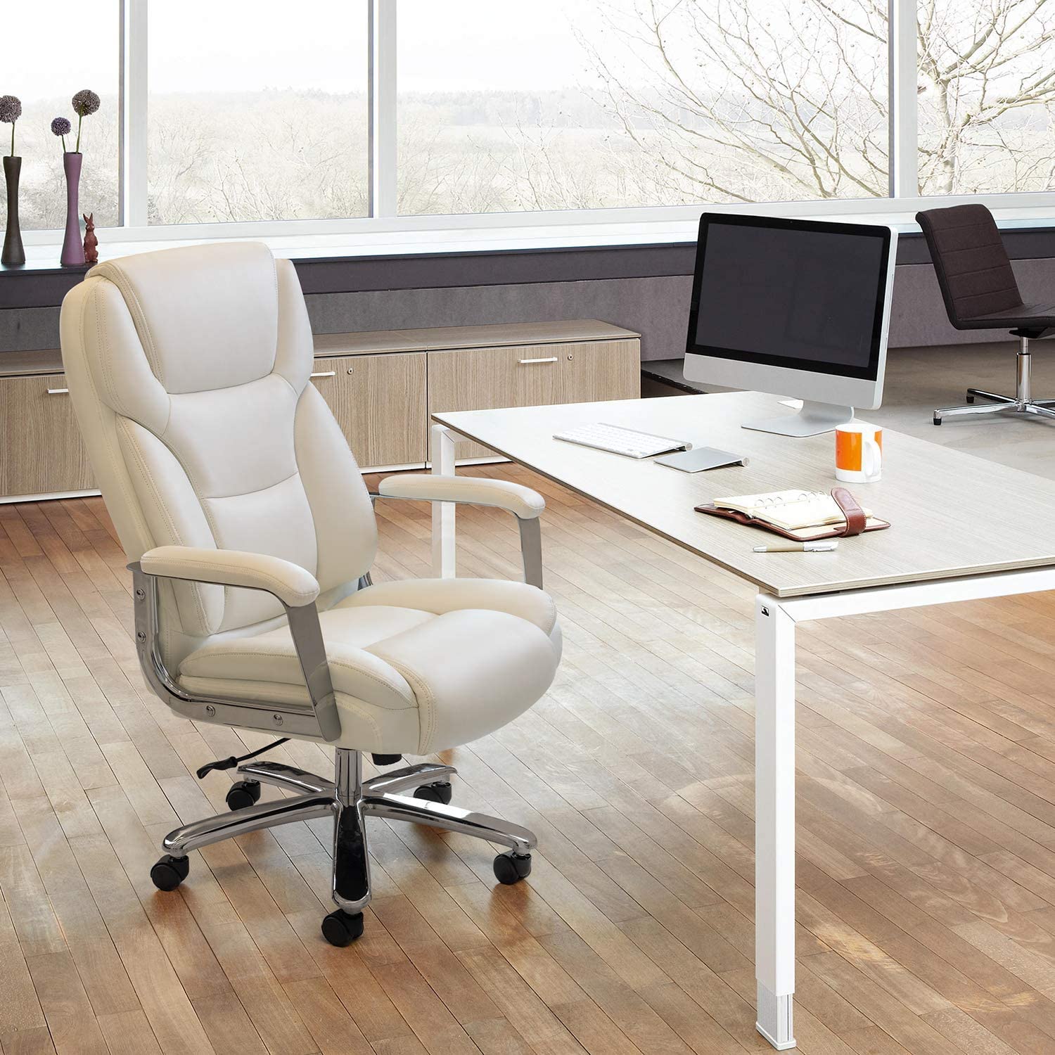 homall-office-leather-chair-b-rostuhl-leder-schwarz-gro-180kg image 2