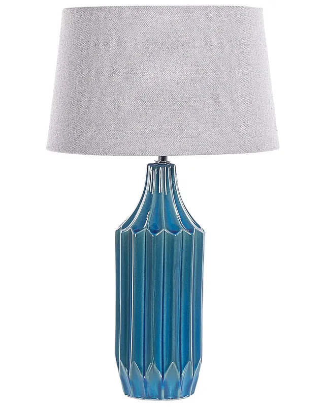 beliani-abava-tischlampe-keramik-blau-56-cm-grau image 1