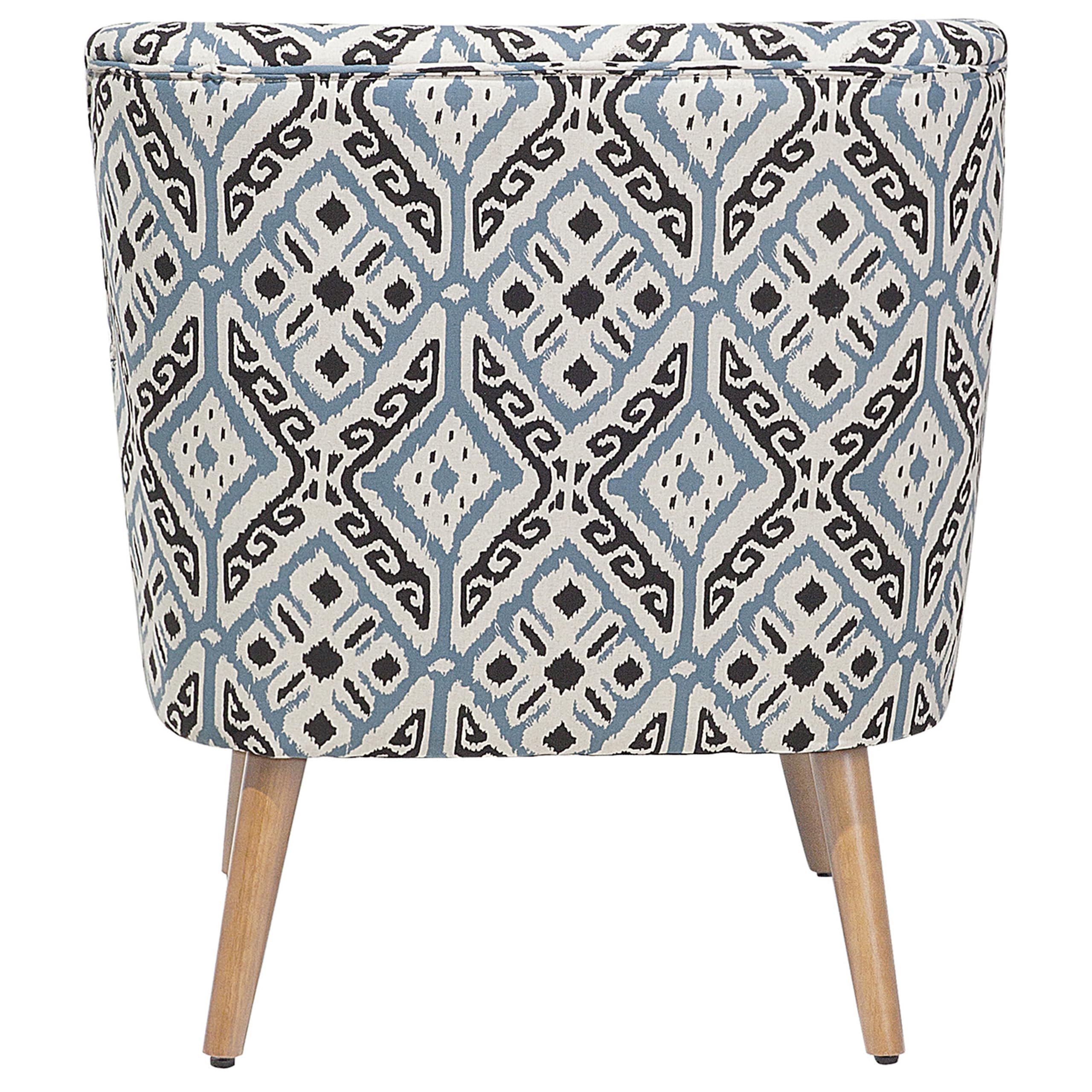 beliani-tumba-sessel-mit-hocker-blau-orientalisch image 5
