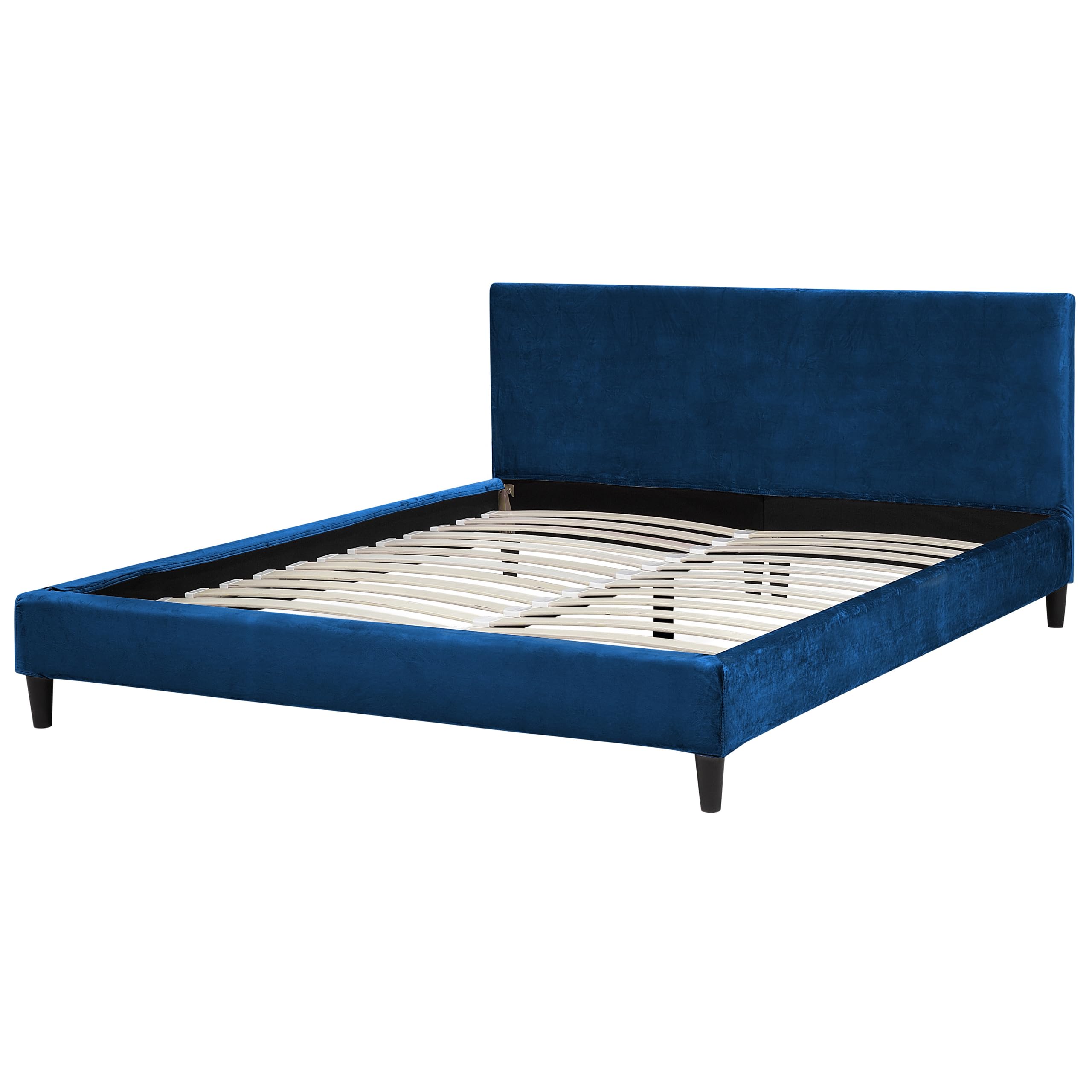 beliani-doppelbett-160x200-samt-dunkelblau-abnehmbar image 4