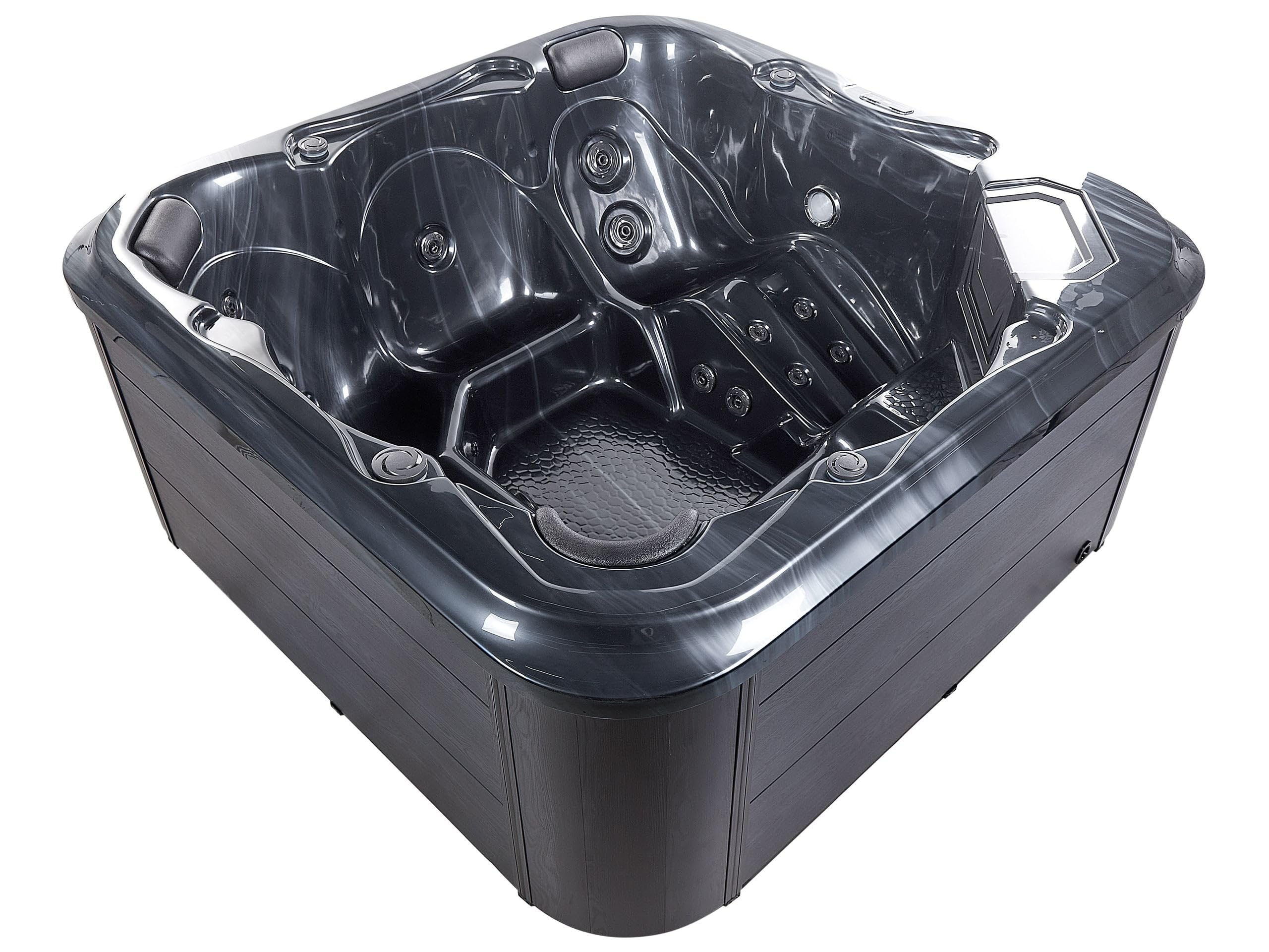 beliani-tularosa-outdoor-whirlpool-grau-210x210-led-massage image 1