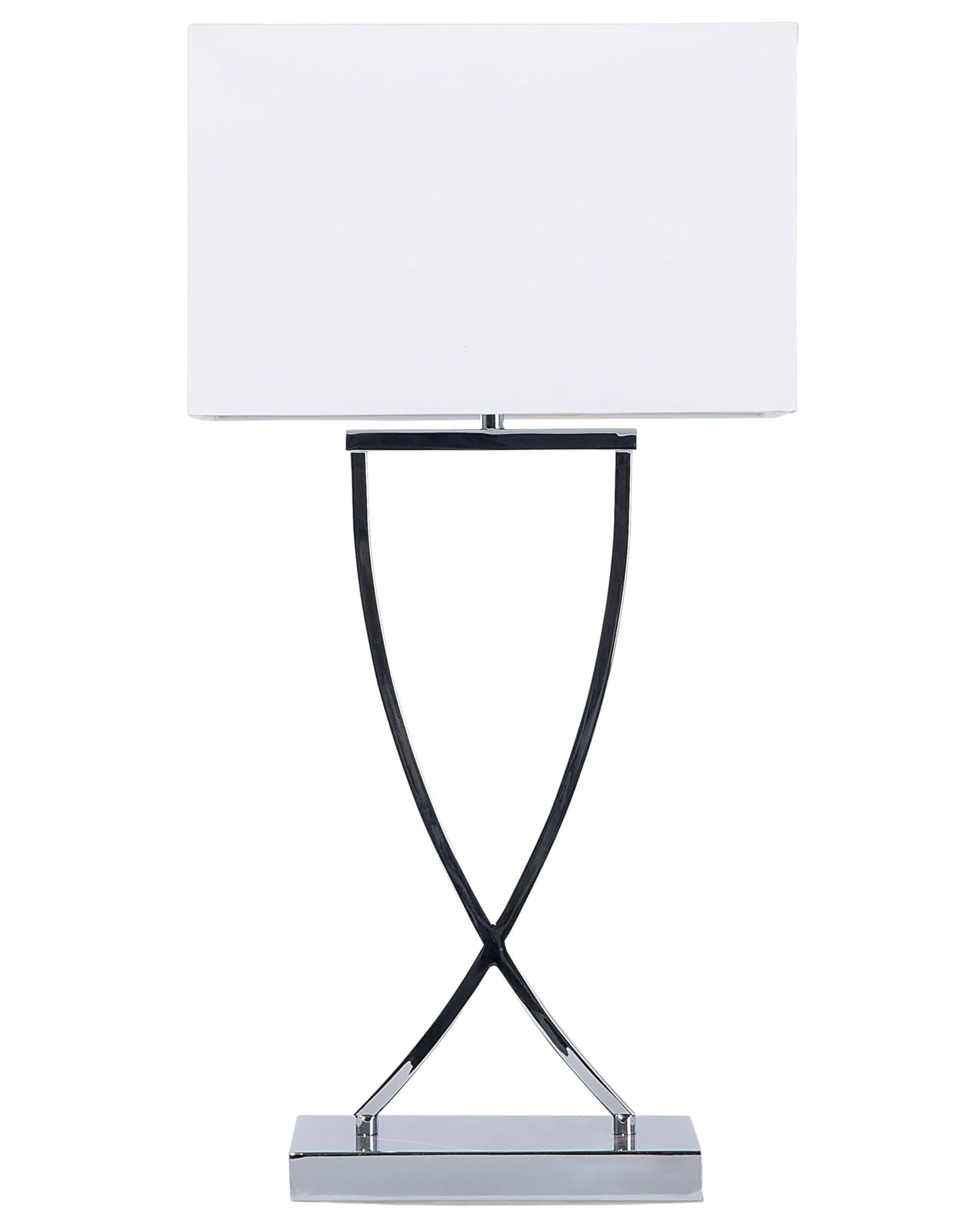 beliani-yasuni-tischleuchte-wei-silber-63-cm-e14-schirm image 1