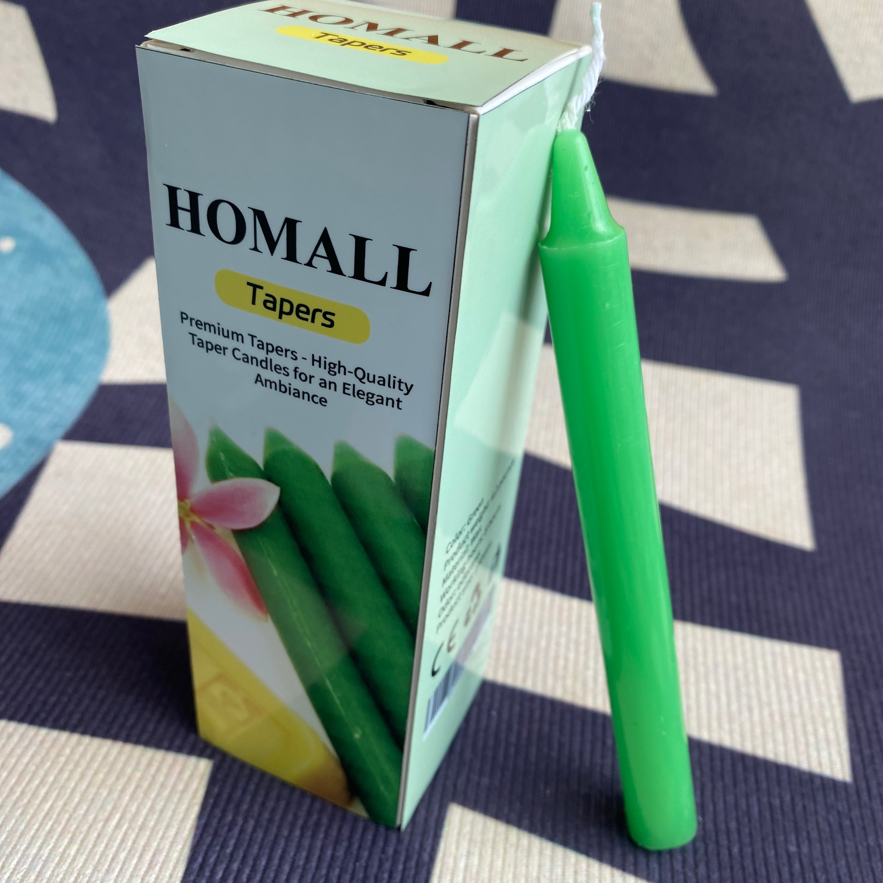 homall-stabkerzen-gr-n-14er-set-tropffrei-25-cm image 1