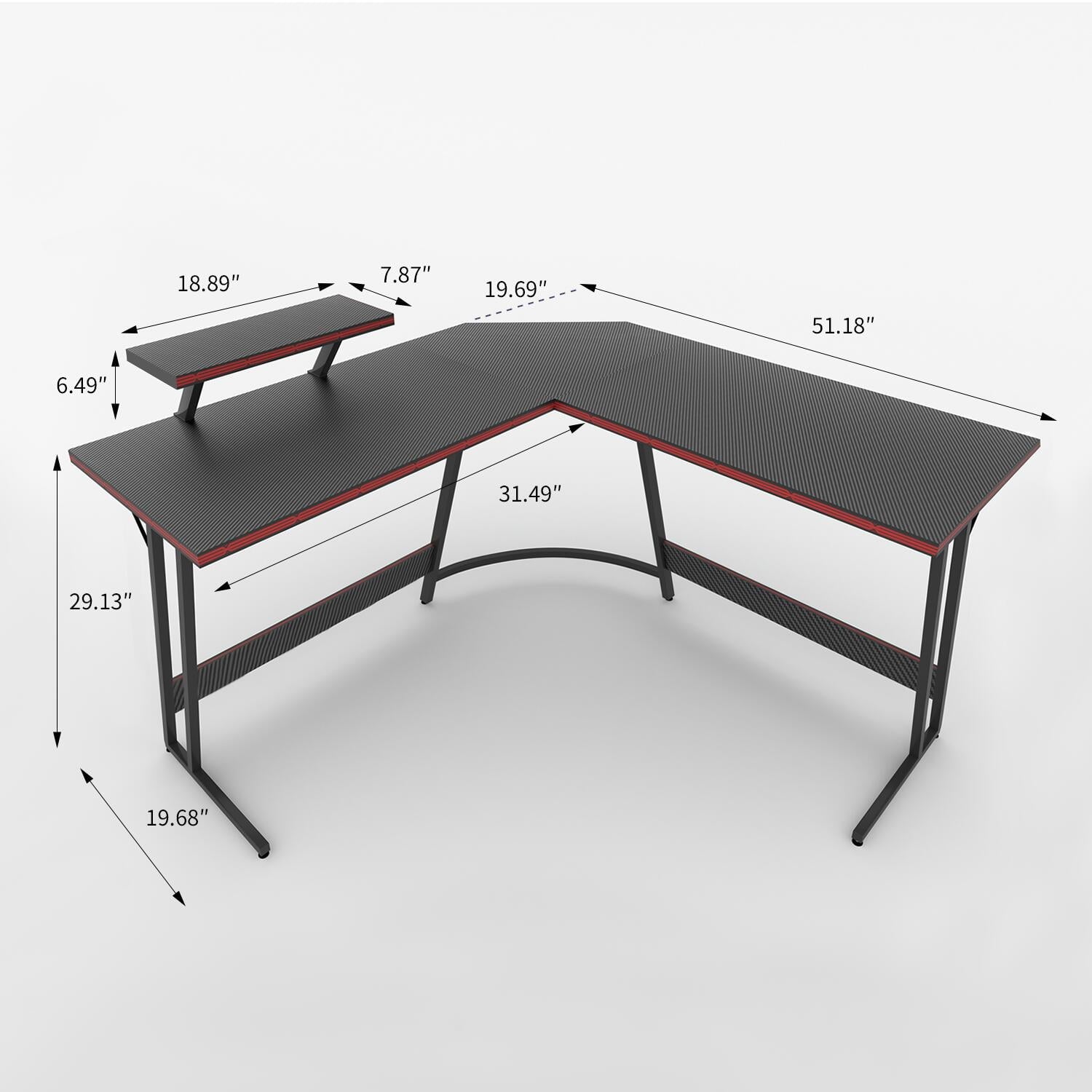 homall-gaming-desk-eck-schreibtisch-l-form-carbon-schwarz image 7