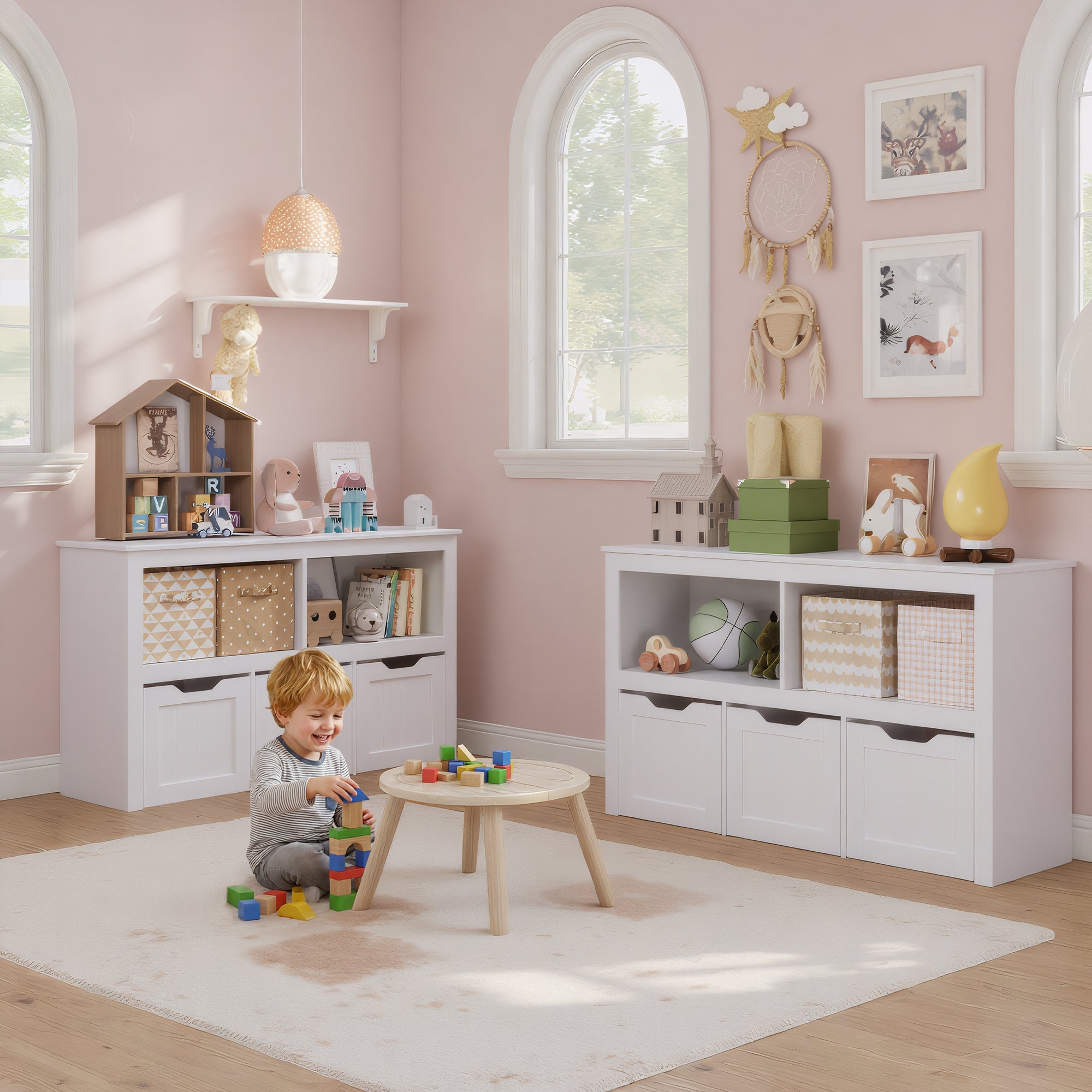 bealife-ap104-spielzeugschrank-wei-mit-schubladen-rollen image 8
