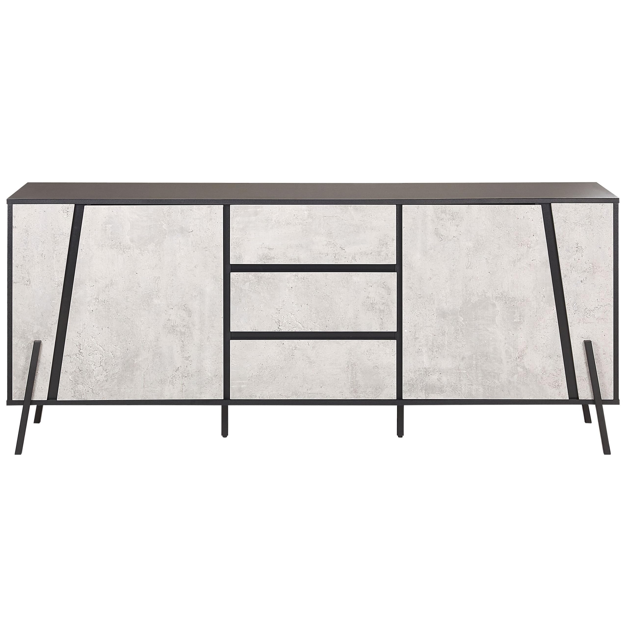 beliani-blackpool-sideboard-betonoptik-grau-schwarz-177x40x75-cm image 5