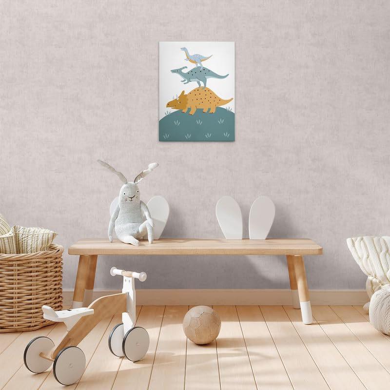 a-s-cr-ation-leinwandbild-dinosaurier-beige-blau-30x40-cm-dd129448 image 4