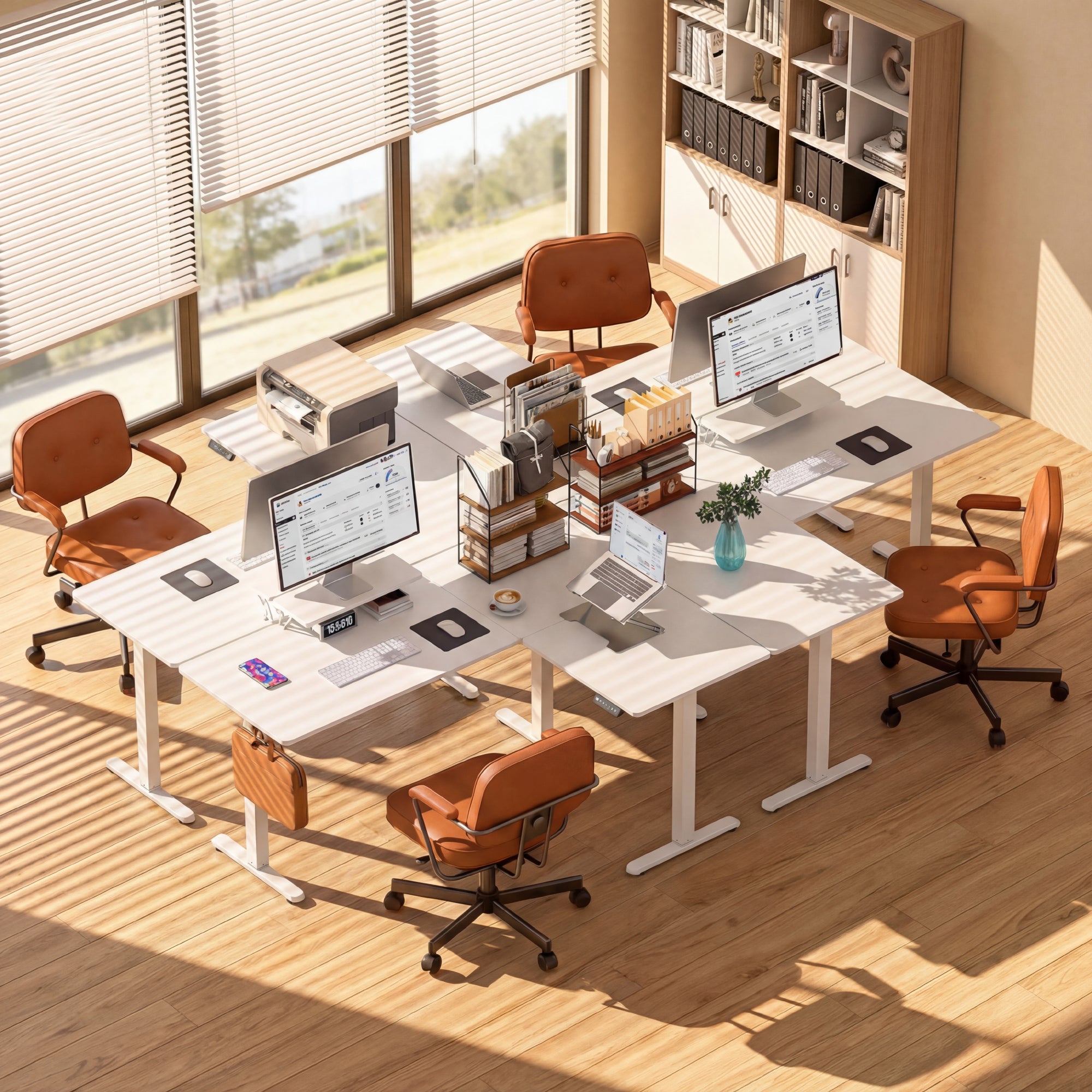 homall-standing-desk-eckschreibtisch-schwarz-h-henverstellbar image 4