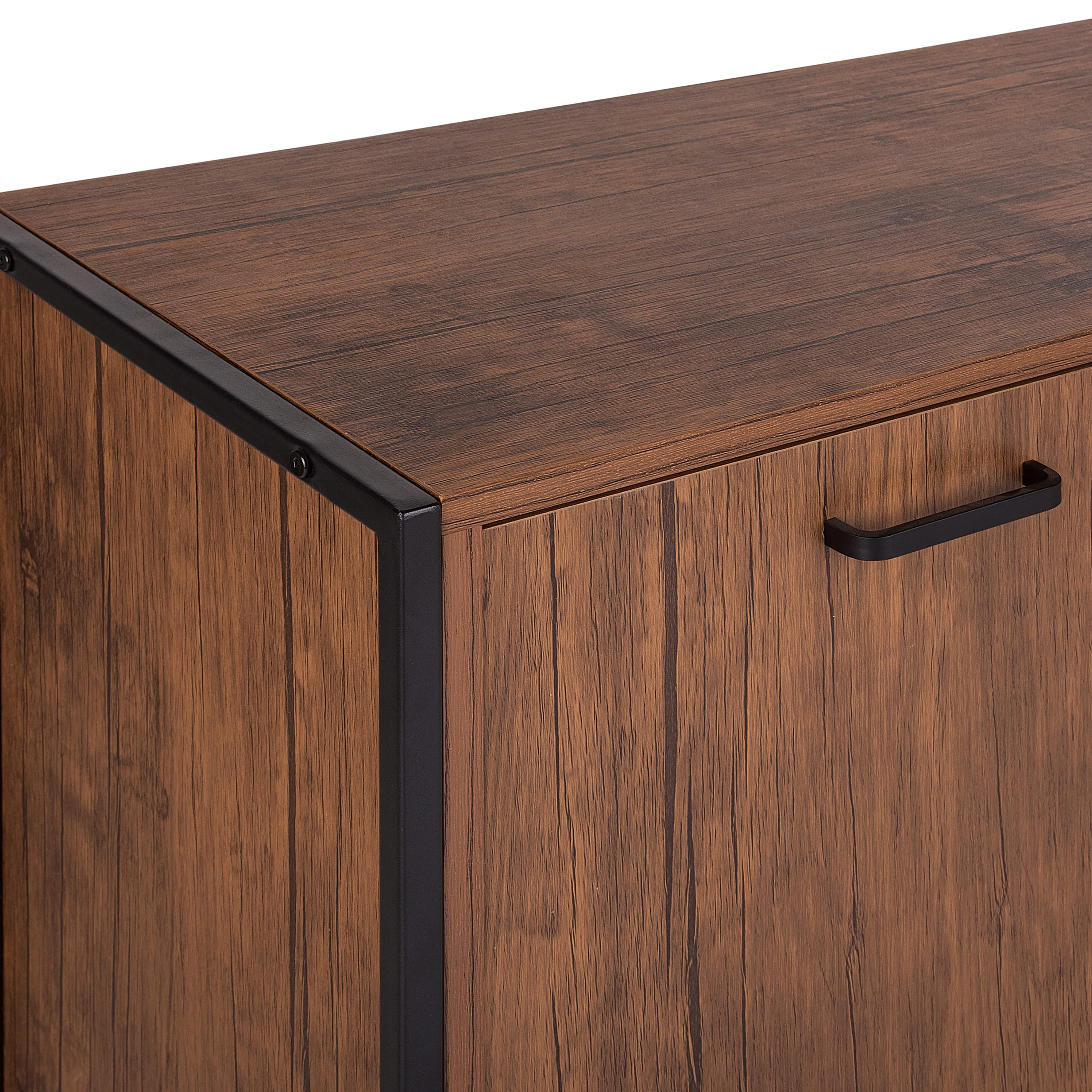 beliani-tifton-sideboard-braun-schwarz-123-cm image 7
