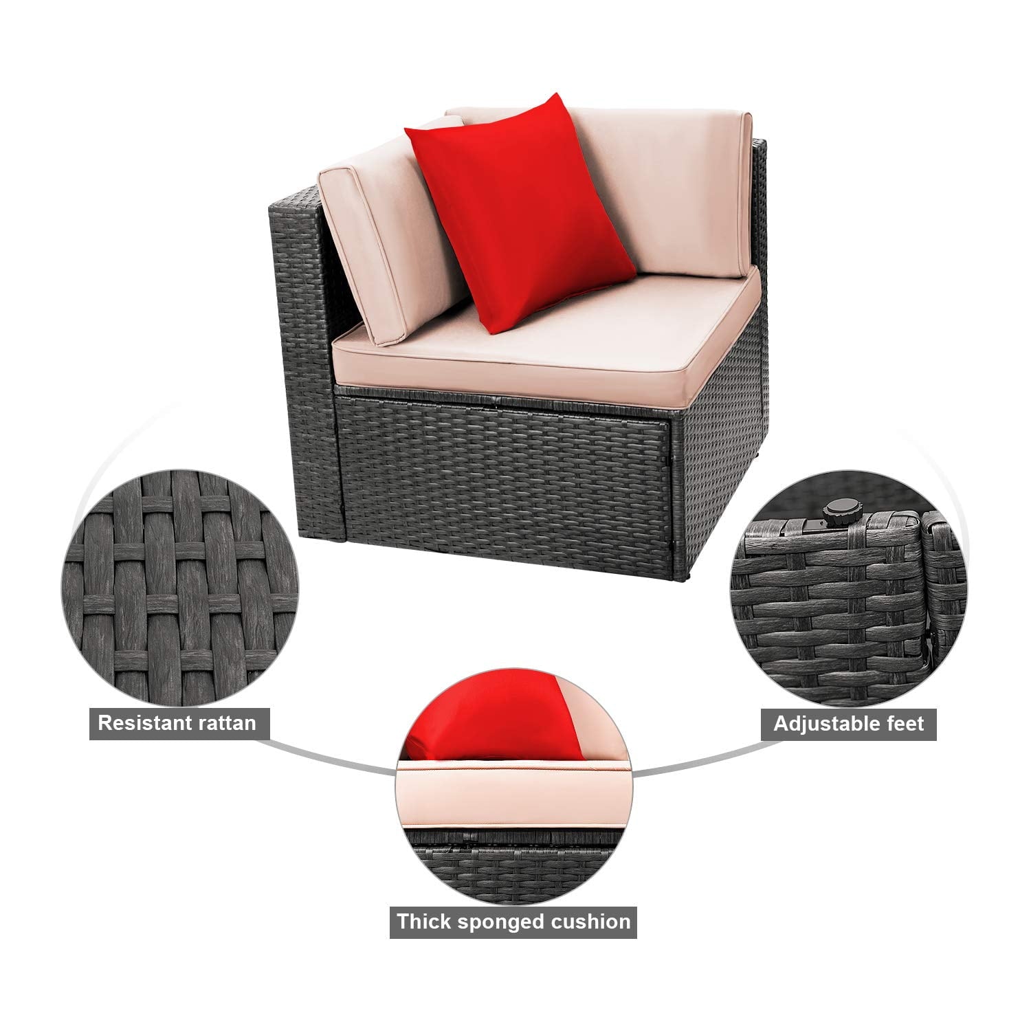 homall-patio-furniture-rattan-lounge-set-7-teilig-beige image 2