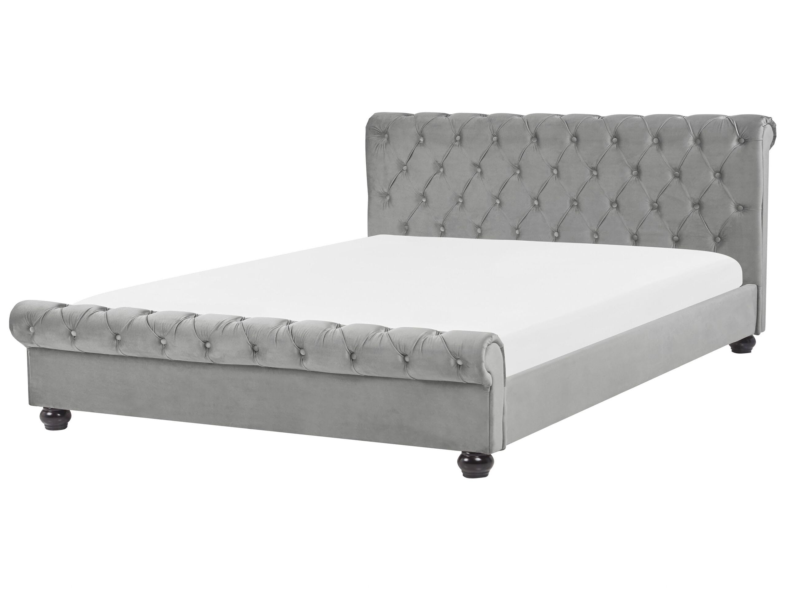 beliani-polsterbett-180x200-samt-hellgrau-chesterfield image 1