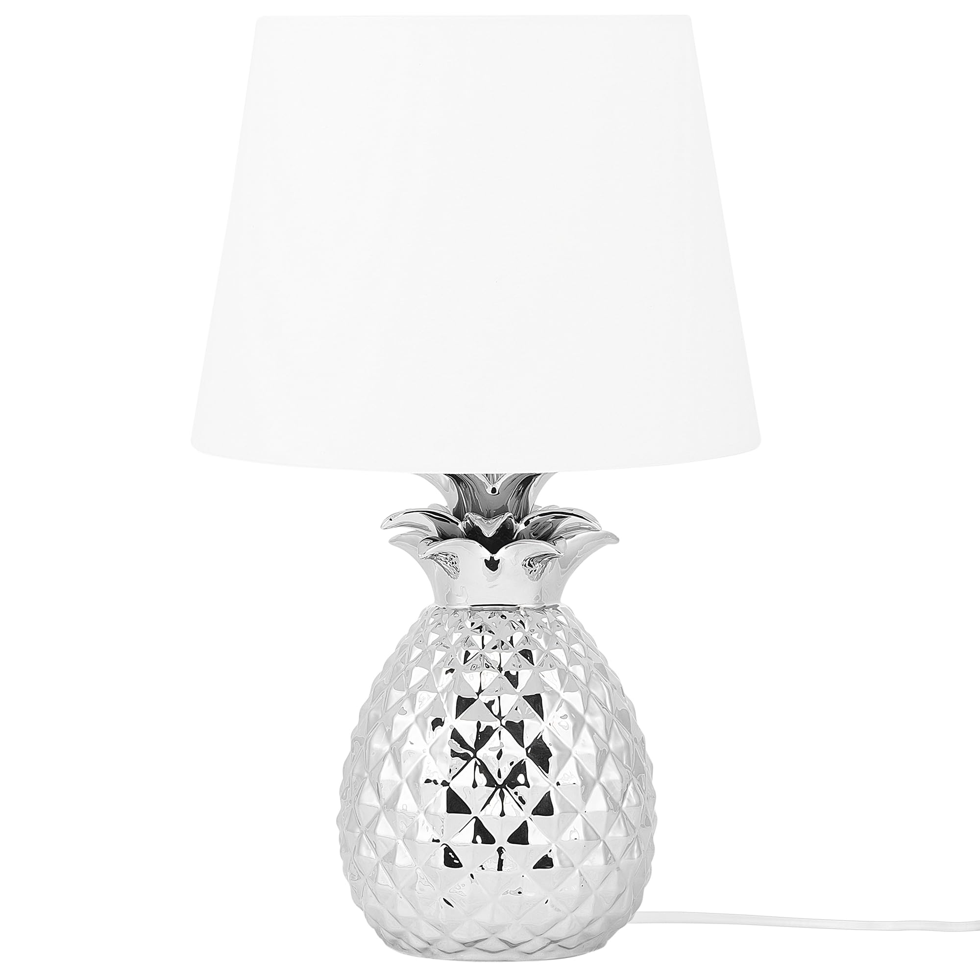 beliani-ananas-tischleuchte-silber-wei-keramik-52-cm image 4