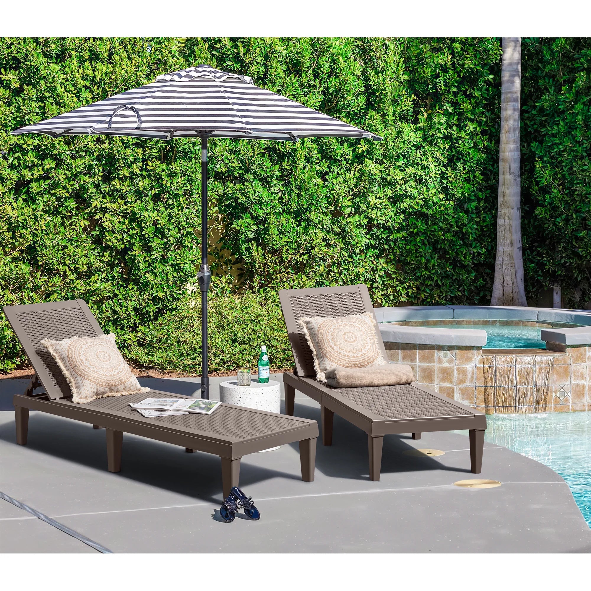homall-patio-furniture-sonnenliege-schwarz-2er-set-verstellbar image 5