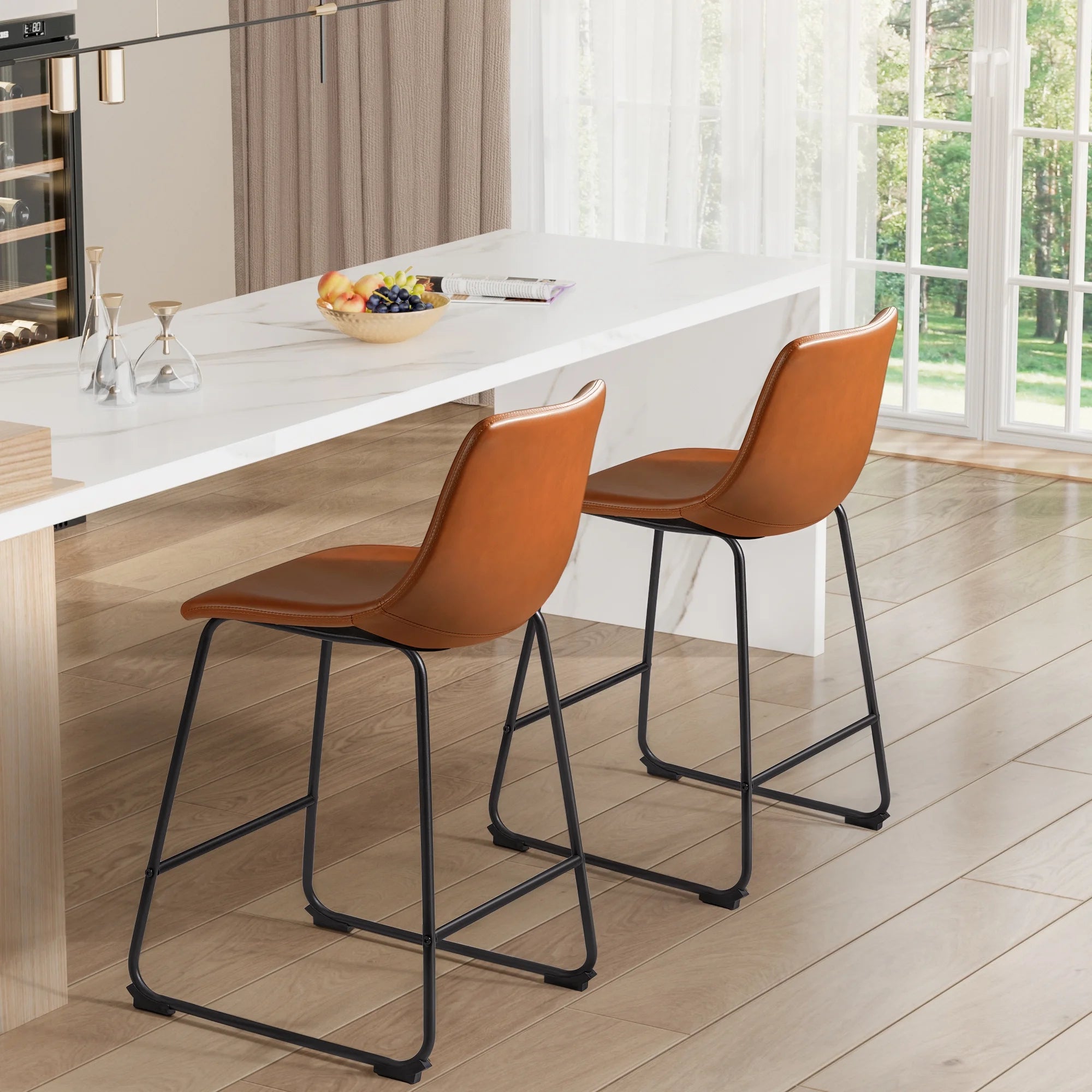homall-bar-stool-barhocker-2er-set-schwarz-mit-lehne-2 image 8
