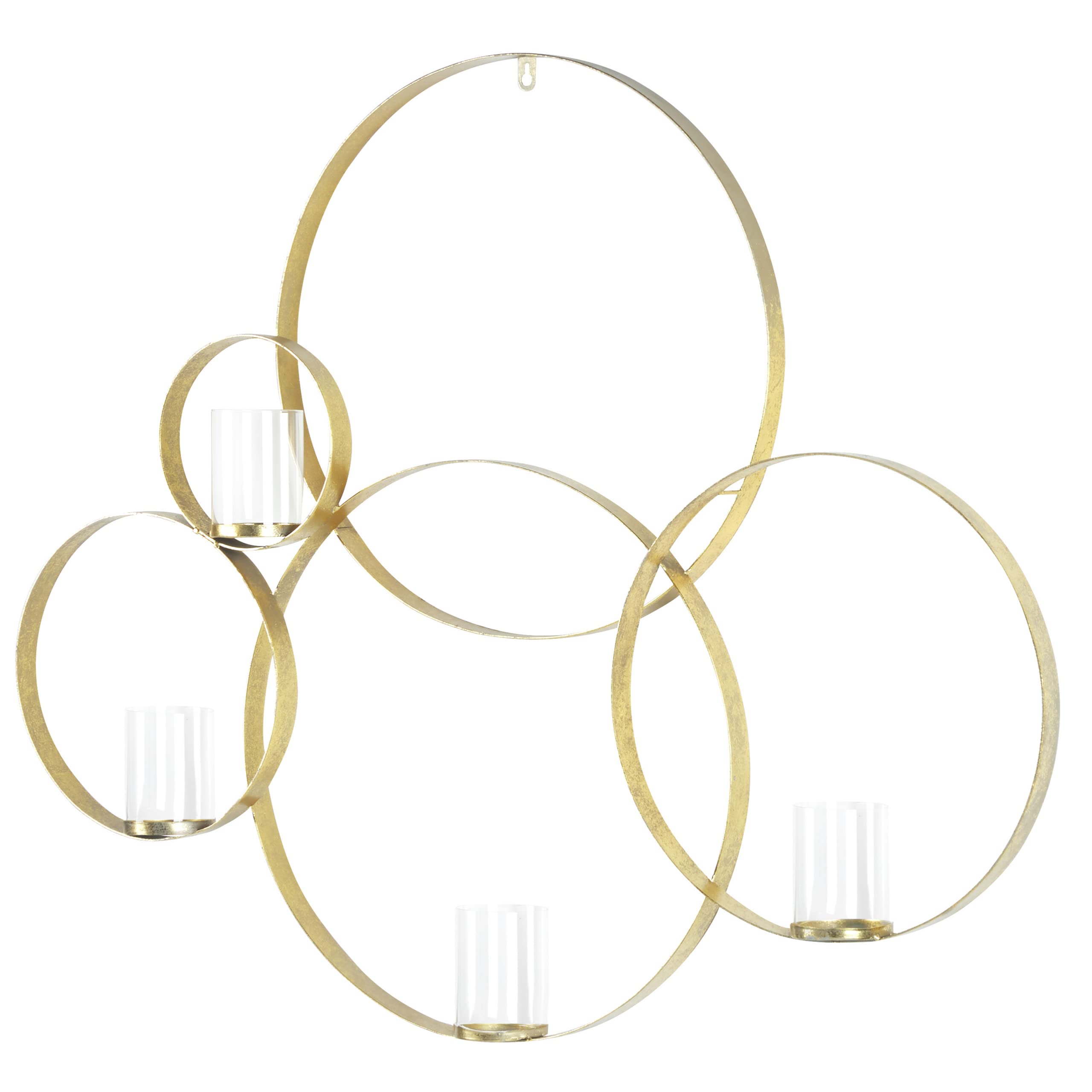 beliani-buru-wandkerzenhalter-gold-4-flammig-metall-glas image 4