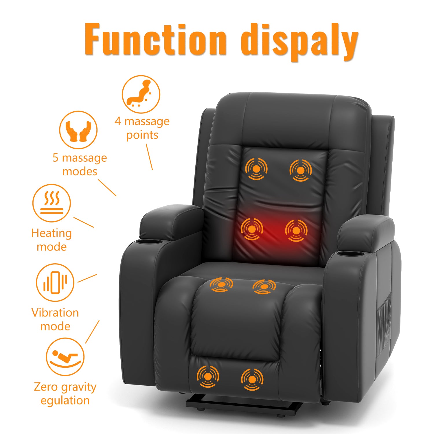 homall-recliner-aufstehsessel-kunstleder-schwarz-massage image 5