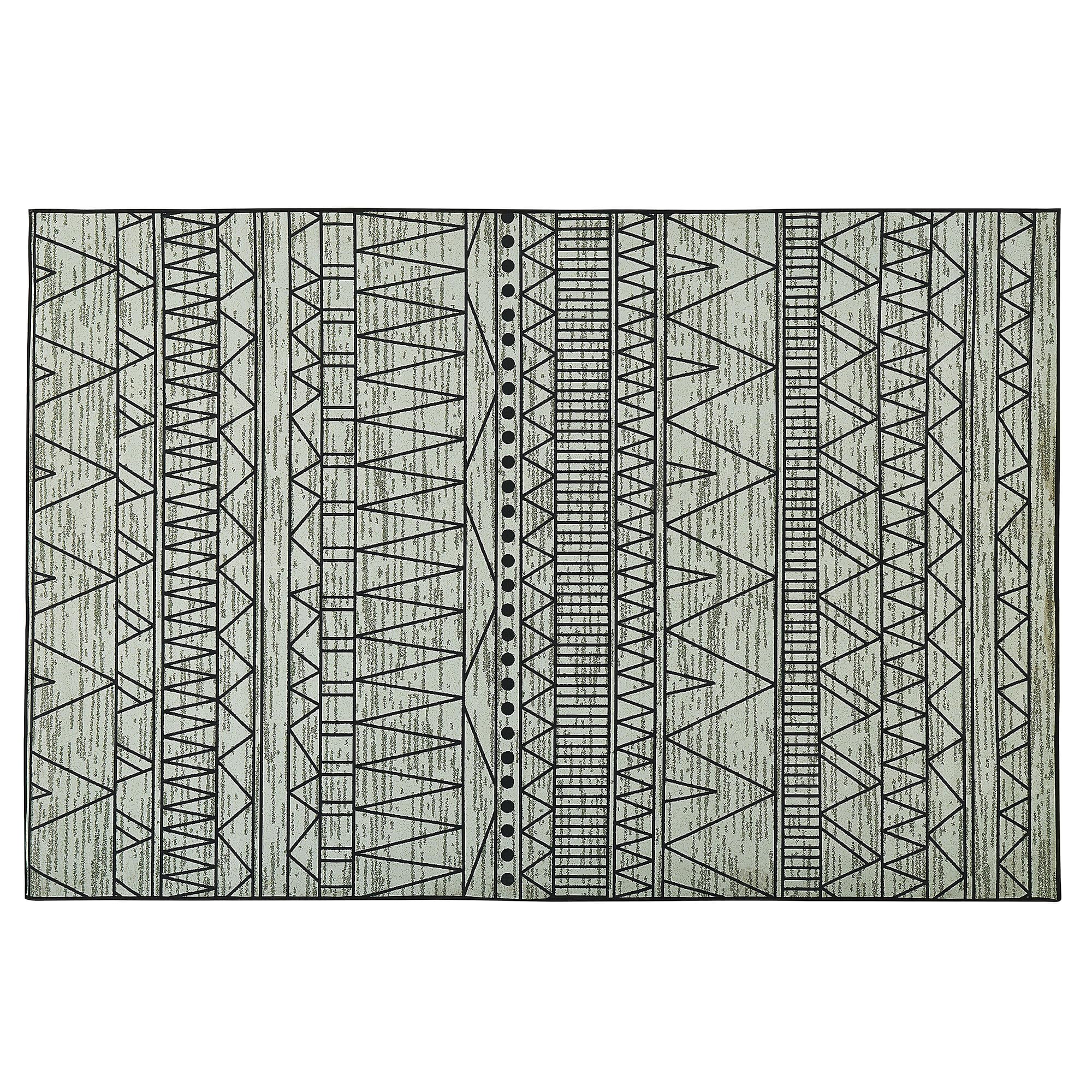 beliani-keban-teppich-160x230-cm-schwarz-grau-zickzack image 1