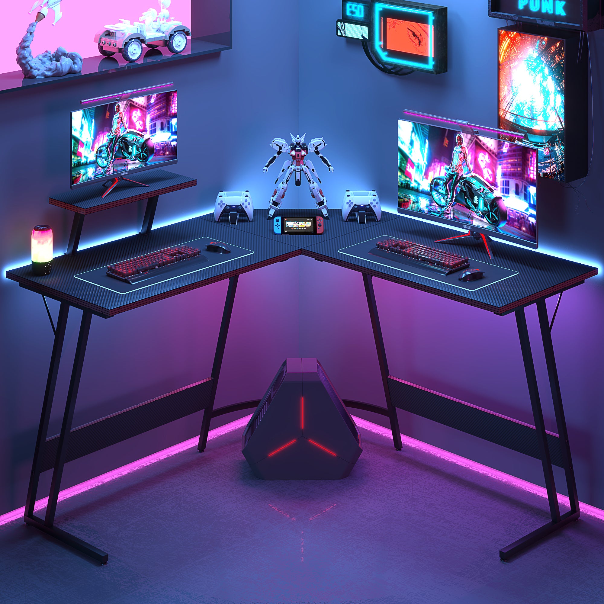homall-gaming-desk-eckschreibtisch-l-form-schwarz-120cm image 7