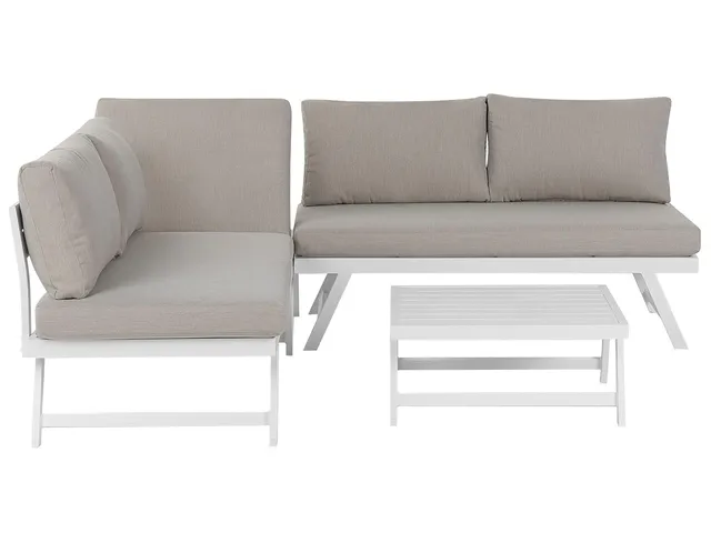 beliani-coccorino-sitzgruppe-aluminium-taupe-5-sitzer-verstellbar image 1