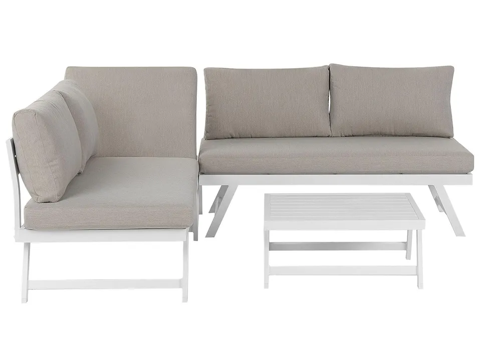 beliani-coccorino-sitzgruppe-aluminium-taupe-5-sitzer-verstellbar image 1