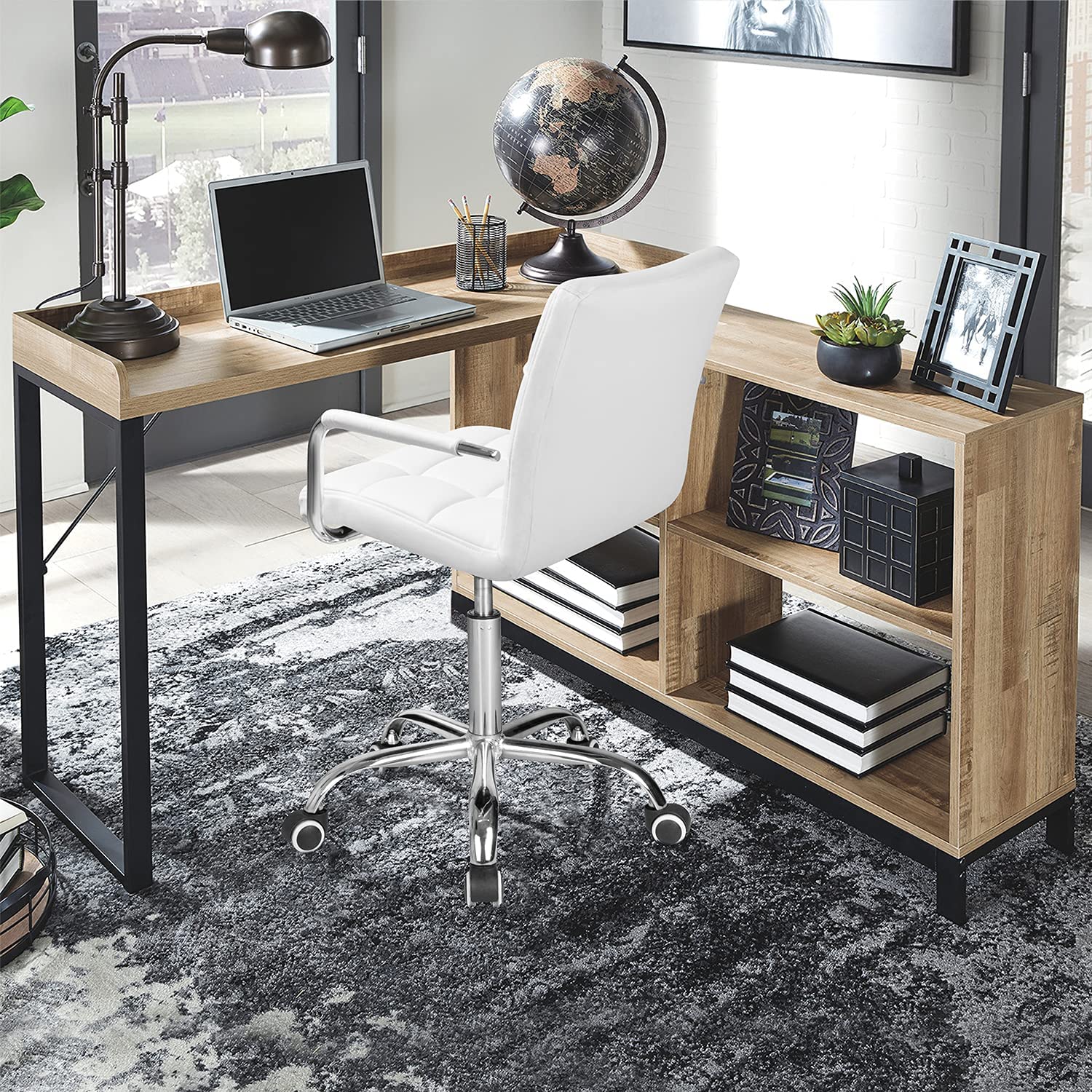 homall-office-leather-chair-b-rostuhl-schwarz-kunstleder-360 image 3