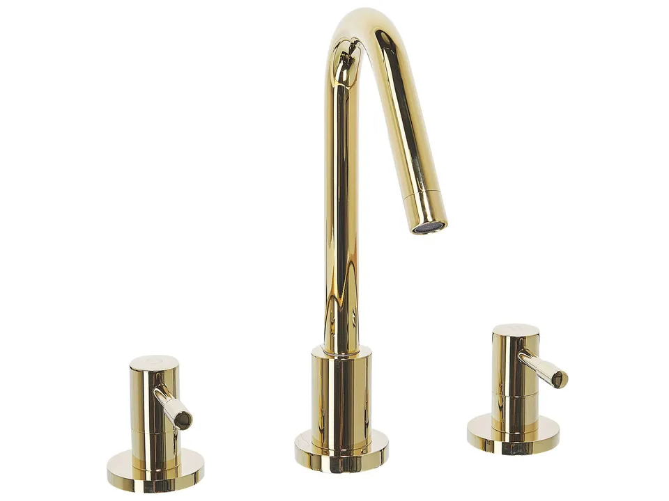 beliani-kalambo-waschbeckenarmatur-3-loch-gold-gl-nzend image 1