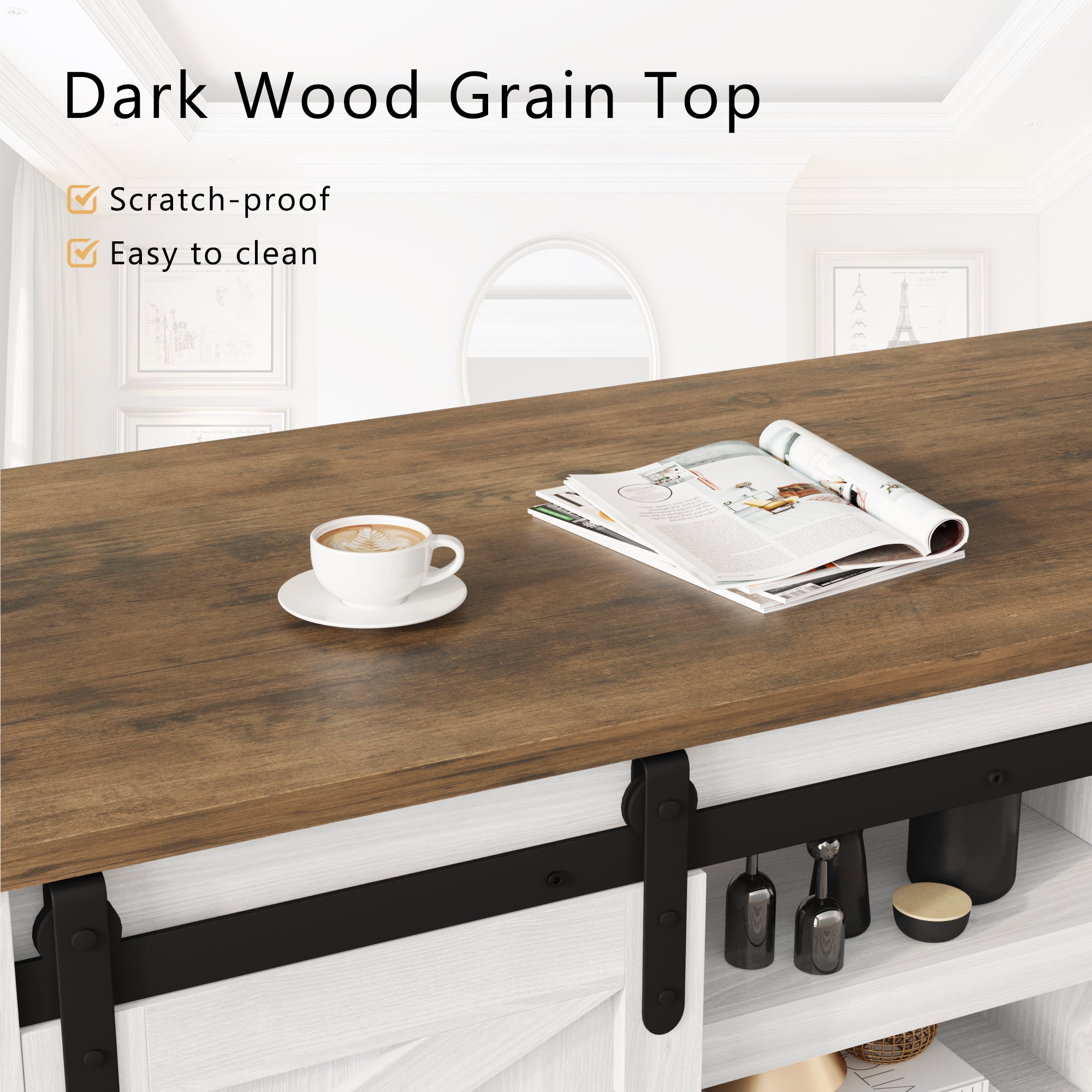 homall-coffee-table-couchtisch-grau-scheunentore-stauraum image 6