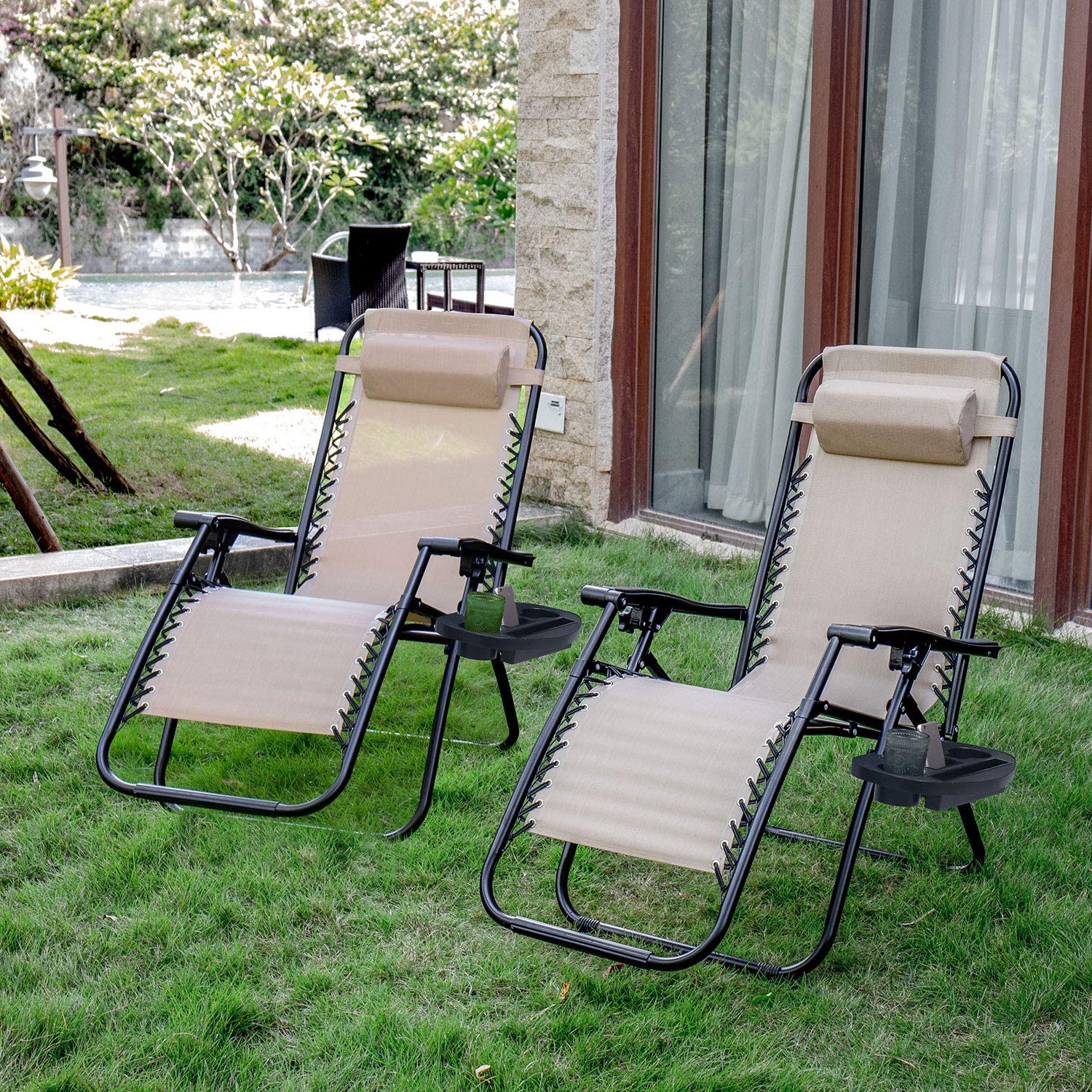 homall-zero-gravity-liegestuhl-textilene-beige-2er-set image 2