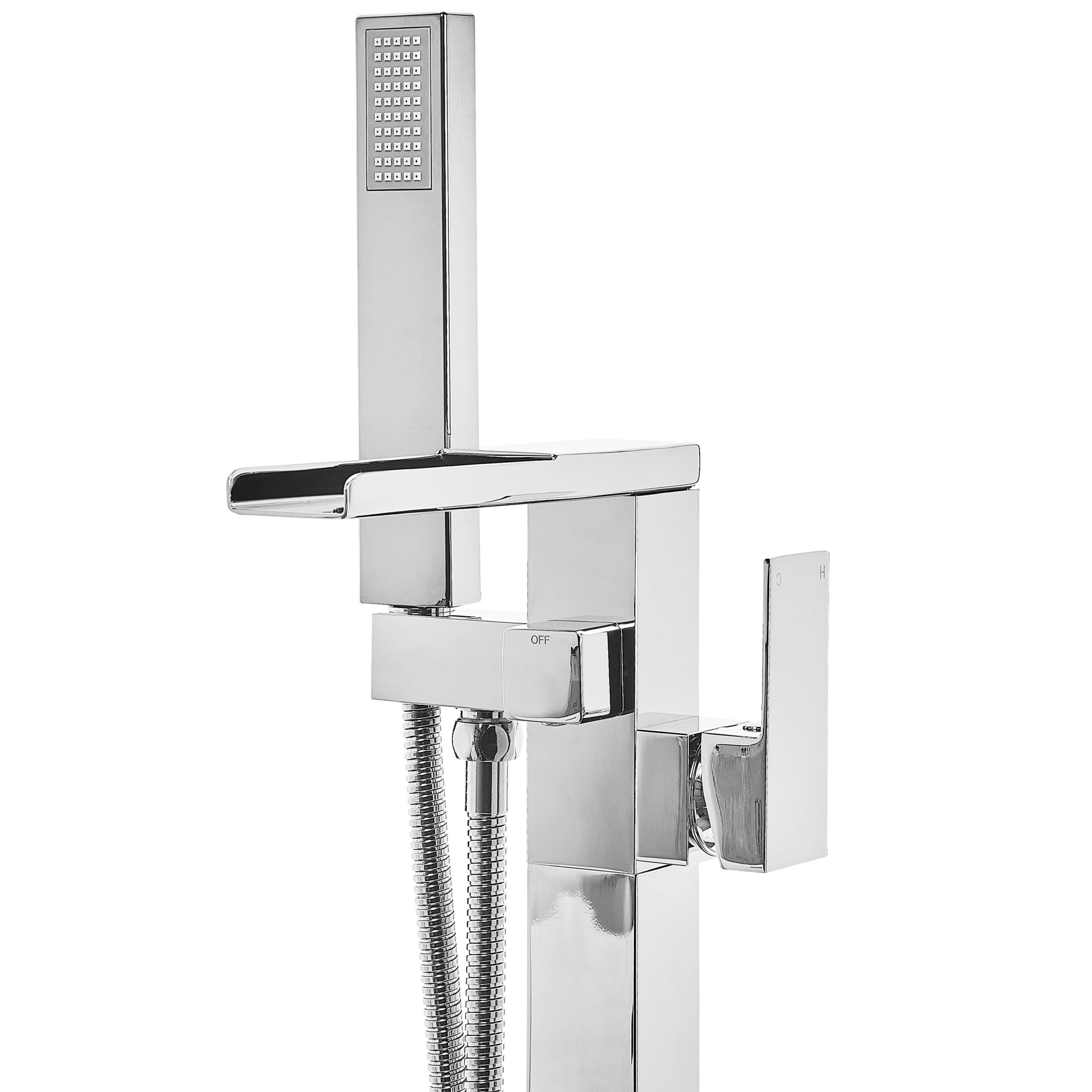 beliani-boyoma-freistehende-badewannenarmatur-silber-edelstahl image 4