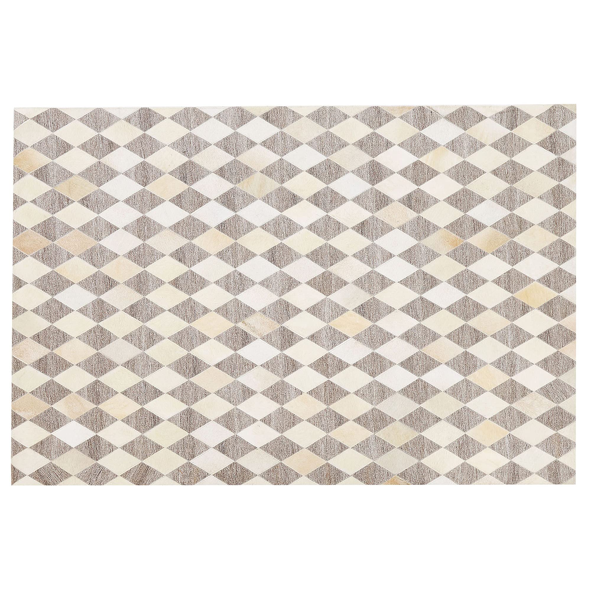 beliani-seslice-lederteppich-160x230-cm-beige-braun-karo image 5