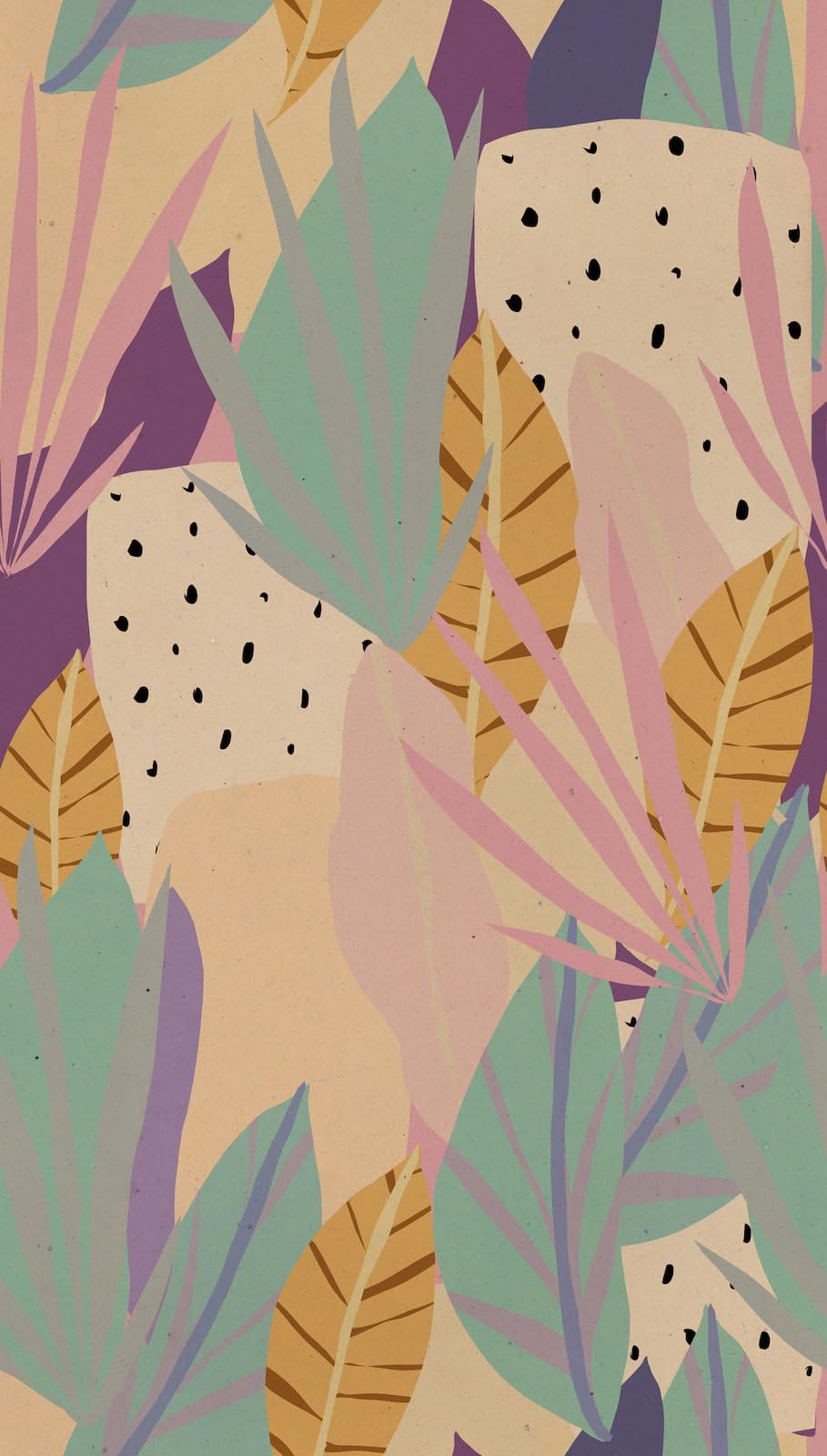 a-s-cr-ation-livingwalls-fototapete-bl-tter-beige-gr-n-xxl image 2
