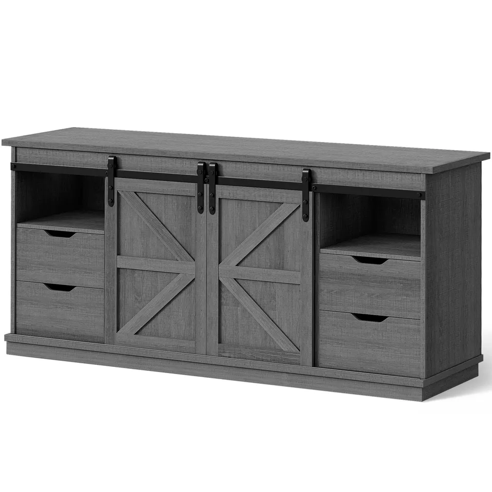 homall-tv-stand-lowboard-75-zoll-grau-mit-schubladen image 1