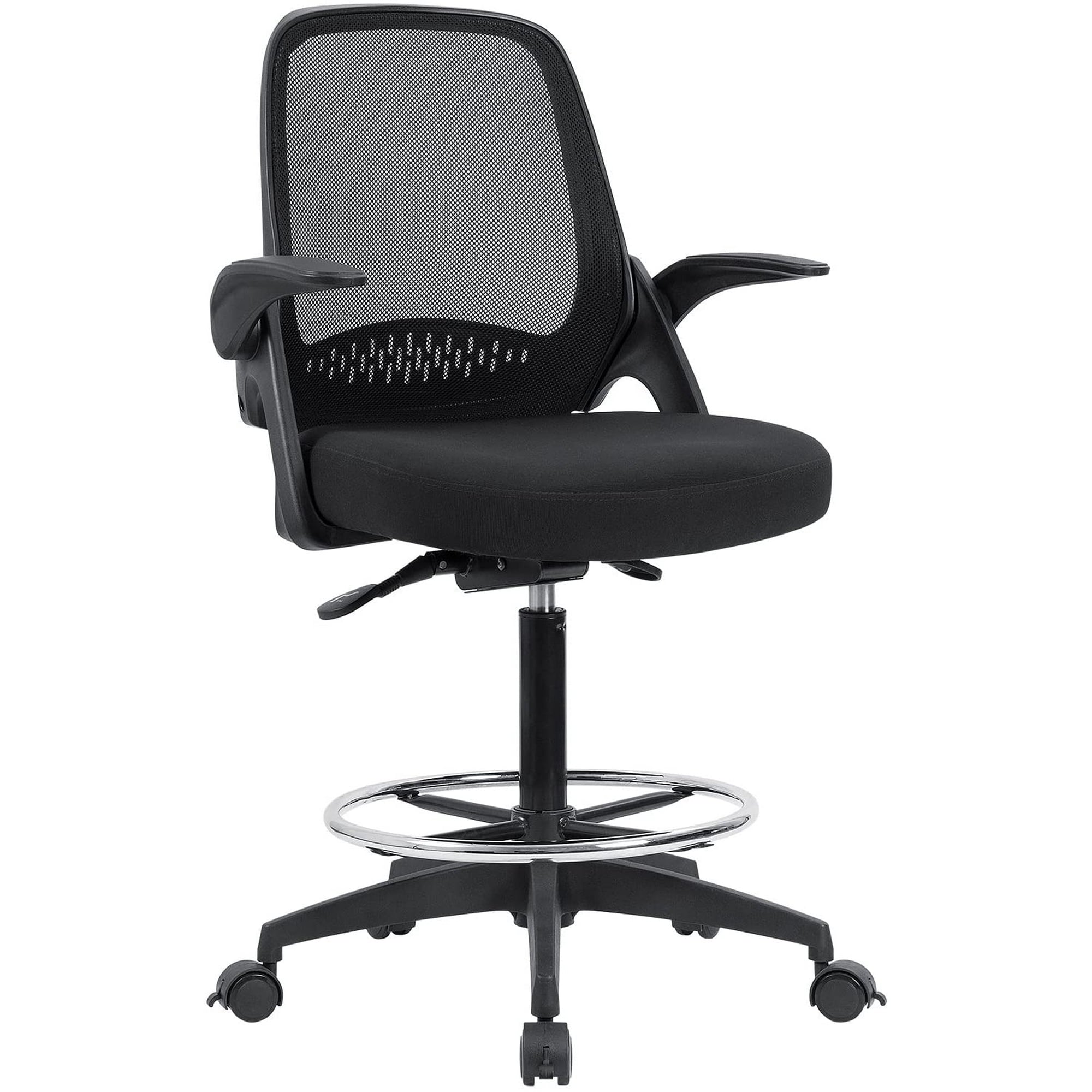 homall-standing-desk-b-rostuhl-hoch-schwarz-mit-fu-ring image 1