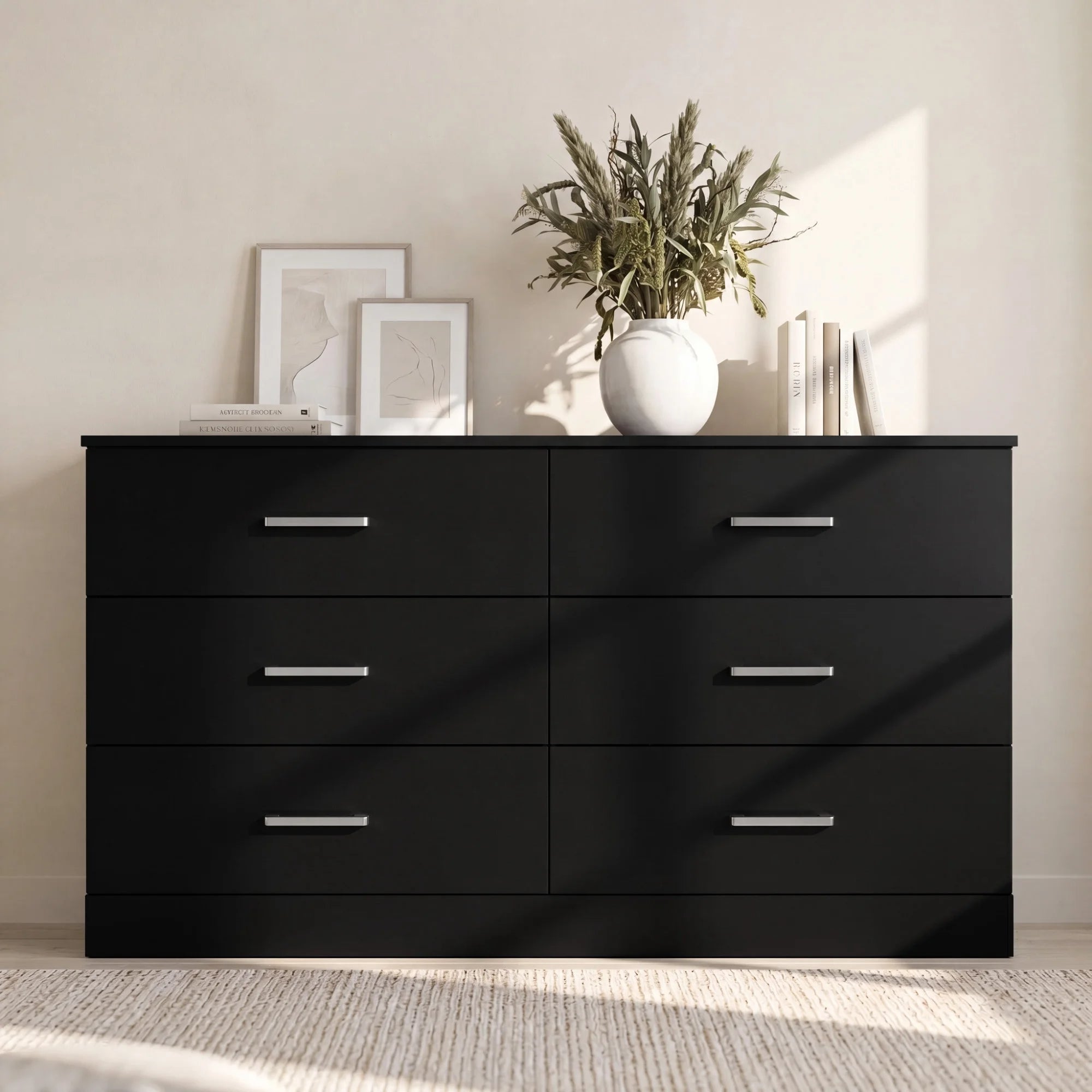 homall-bedroom-kommode-wei-6-schubladen-holz-griffe image 4