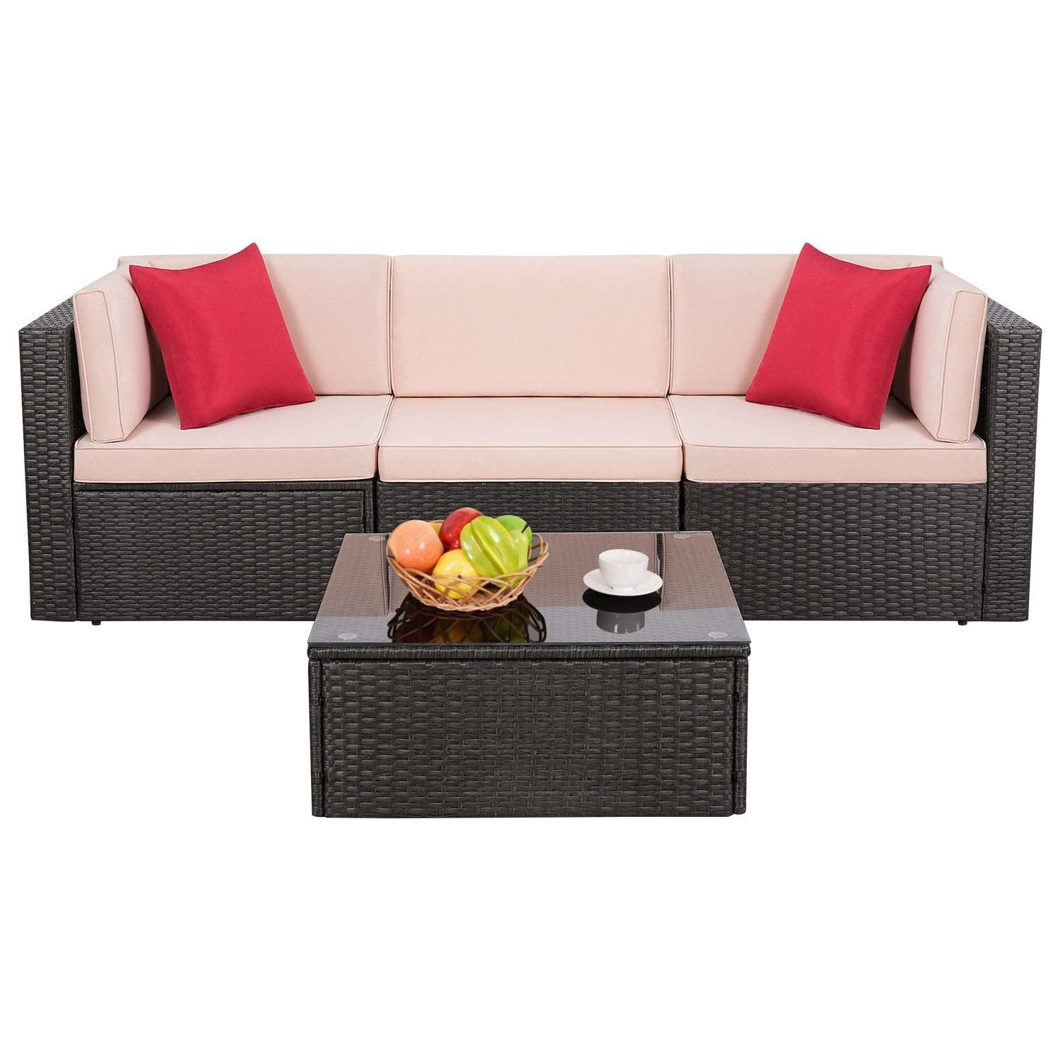 homall-patio-furniture-rattan-lounge-set-4-teilig-beige-mit-tisch image 3