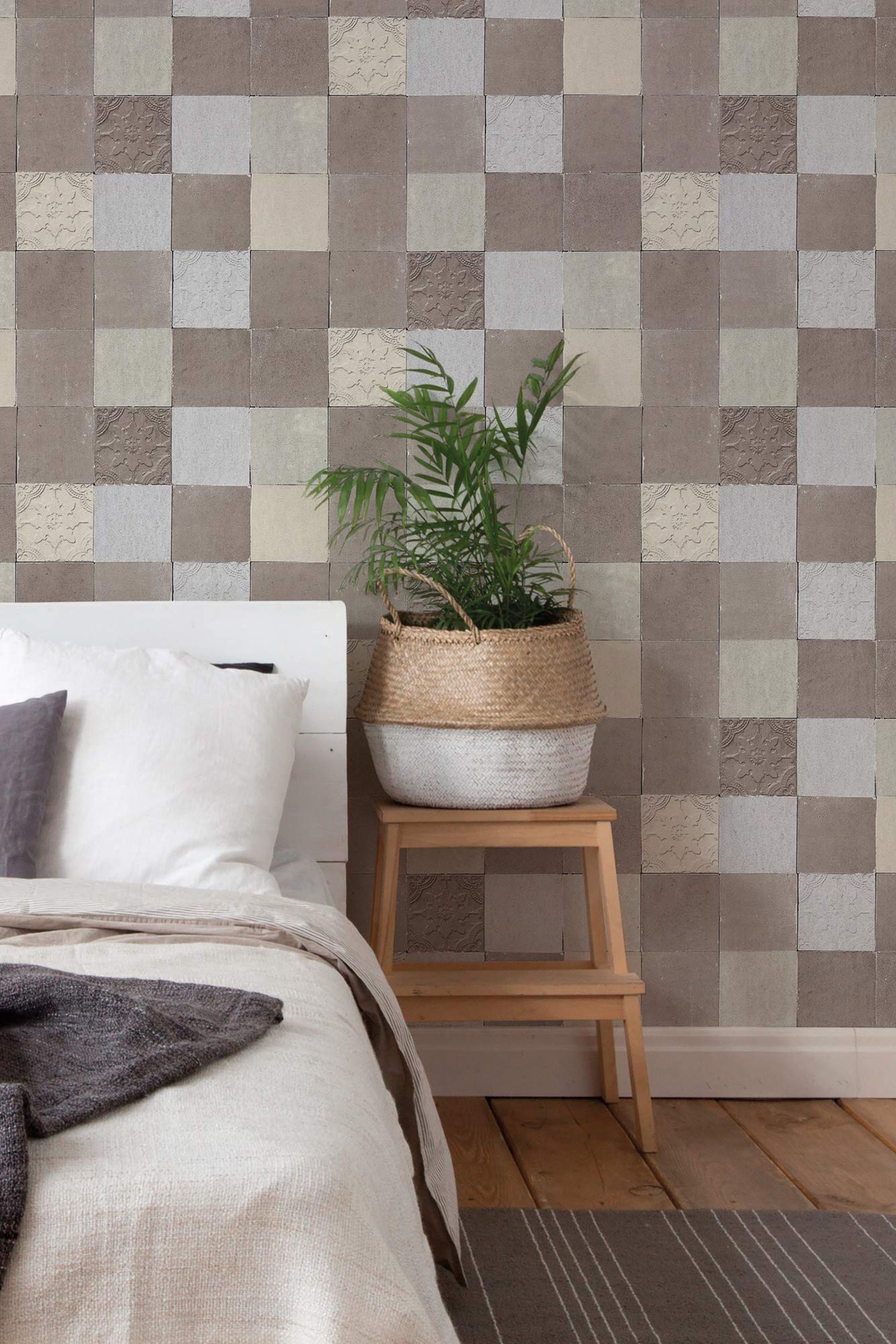 a-s-cr-ation-new-walls-37406-3-vliestapete-fliesen-grau-creme image 4