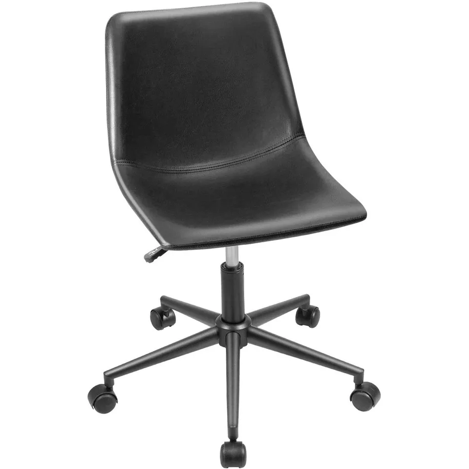 homall-office-leather-chair-b-rostuhl-schwarz-ohne-armlehnen image 1