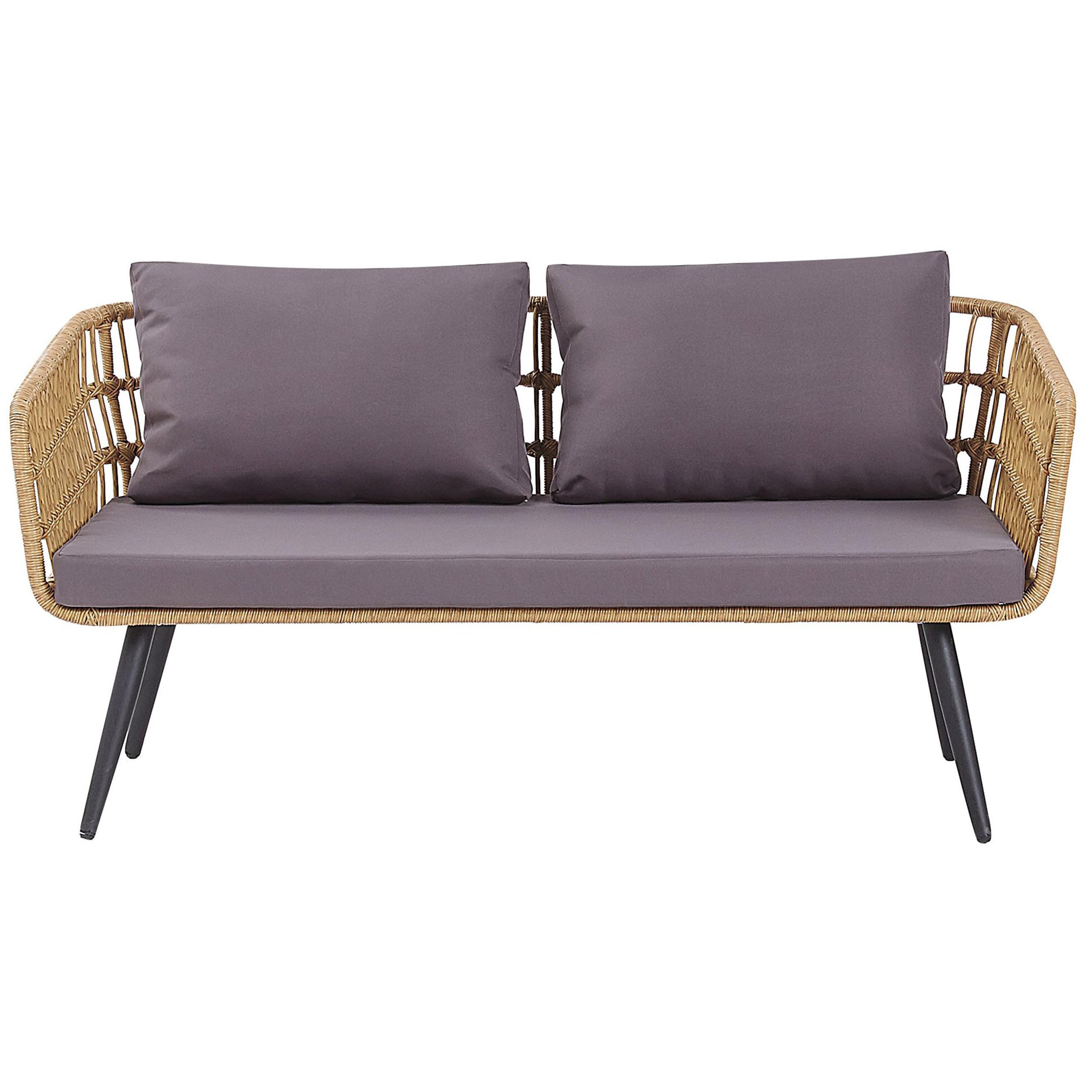 beliani-fobello-sitzgruppe-rattan-4-sitzer-zweisitzer-sessel-natur image 5