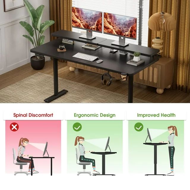 homall-standing-desk-schreibtisch-schwarz-55-zoll-elektrisch image 3