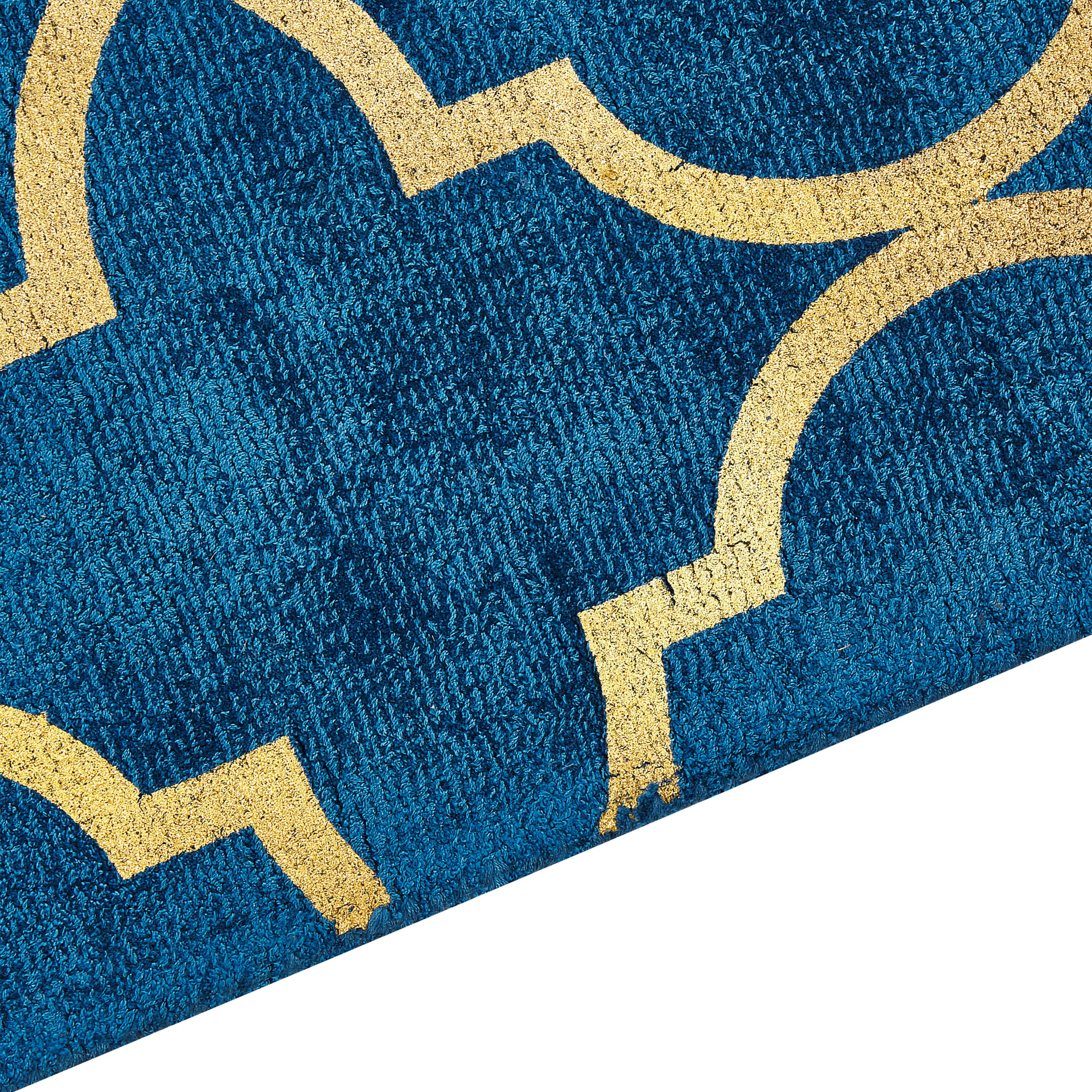 beliani-yelki-teppich-marineblau-gold-140x200-cm image 5