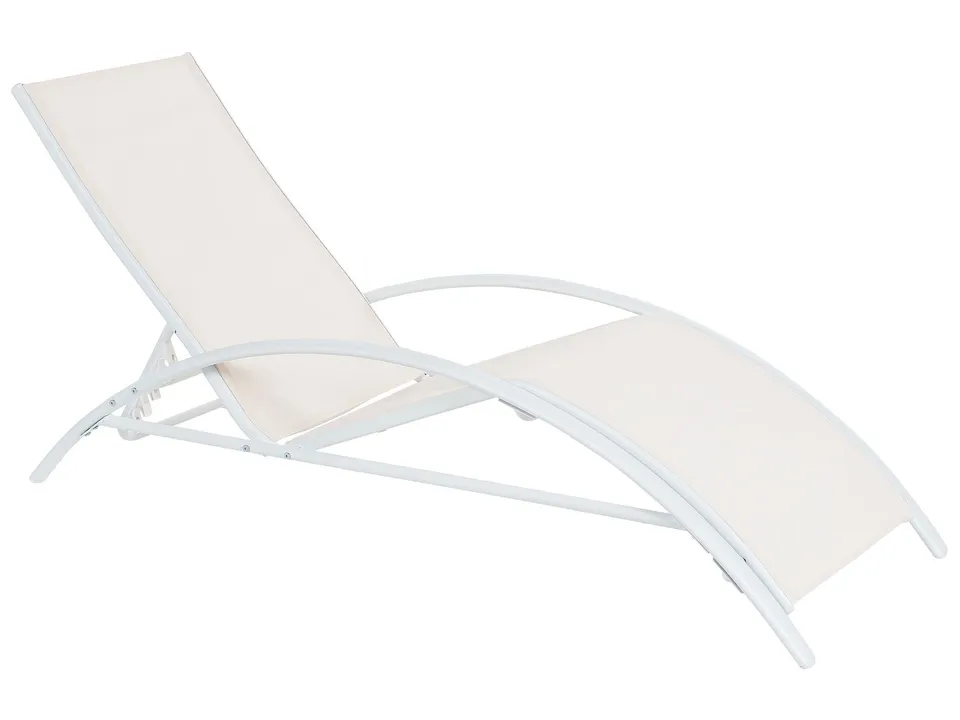 beliani-gaeta-gartenliege-beige-stahl-verstellbar-klappbar image 1
