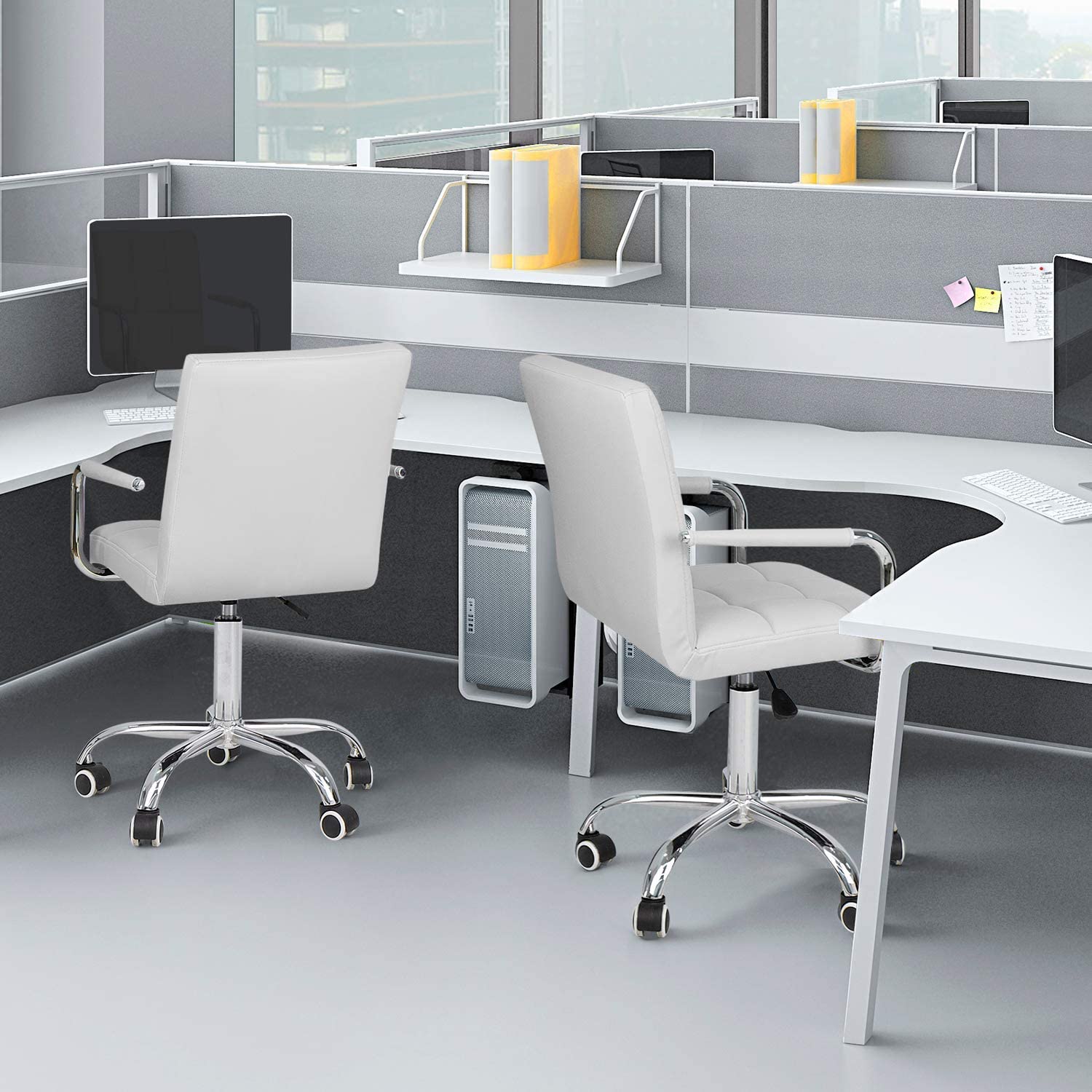 homall-office-leather-chair-b-rostuhl-schwarz image 3