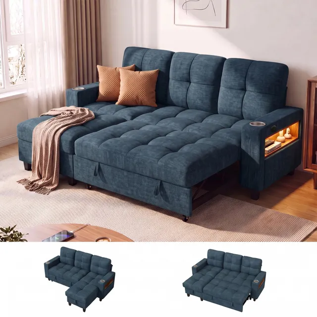 homall-sofa-modular-ecksofa-stoff-grau-mit-stauraum-usb image 1