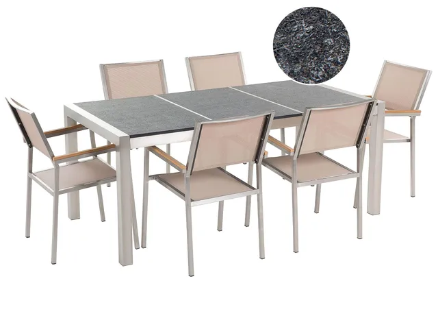 beliani-grosseto-gartenm-belset-180-cm-grau-beige-granit image 1