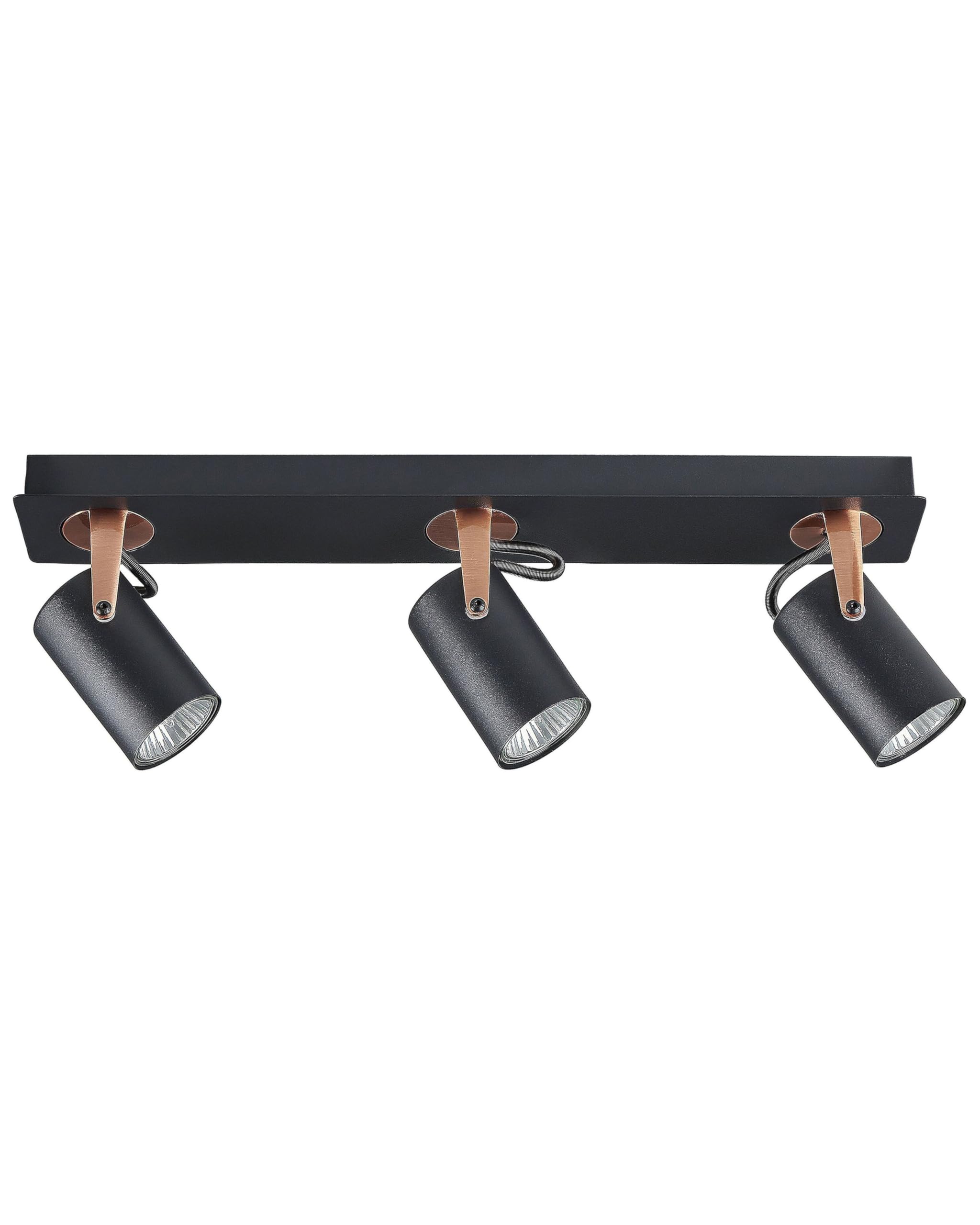 beliani-klip-deckenstrahler-3-flammig-schwarz-metall image 1
