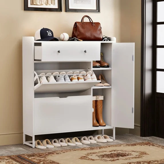 homall-shelf-schuhschrank-schwarz-kipp-t-ren-verstellbar image 6