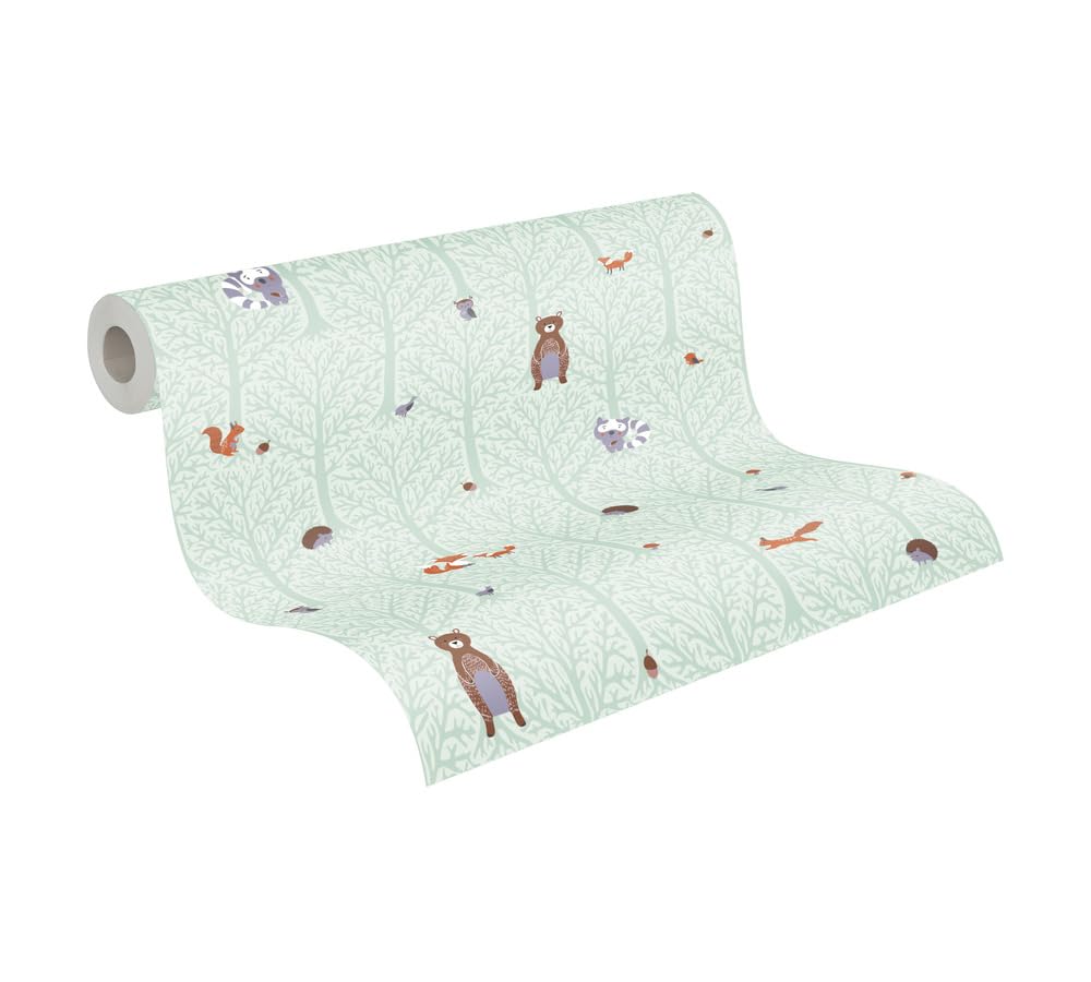 a-s-cr-ation-little-love-kindertapete-381171-lila-waldtiere image 8